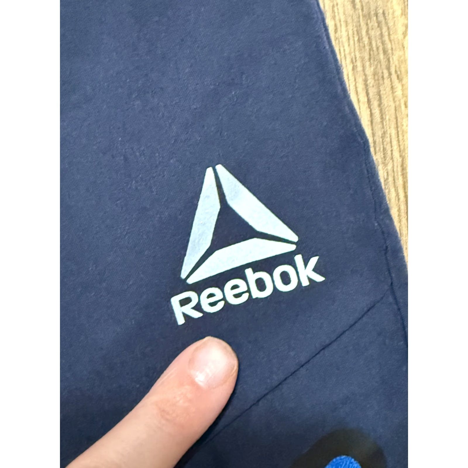 Reebok Reebok Pants Men Size Medium Blue Athletic Wear Jogger Pockets Tie Waist 40" Length Regular Fit Inseam 31" Straight Leg Sports Volume Mens Size US 31 - 4 Thumbnail