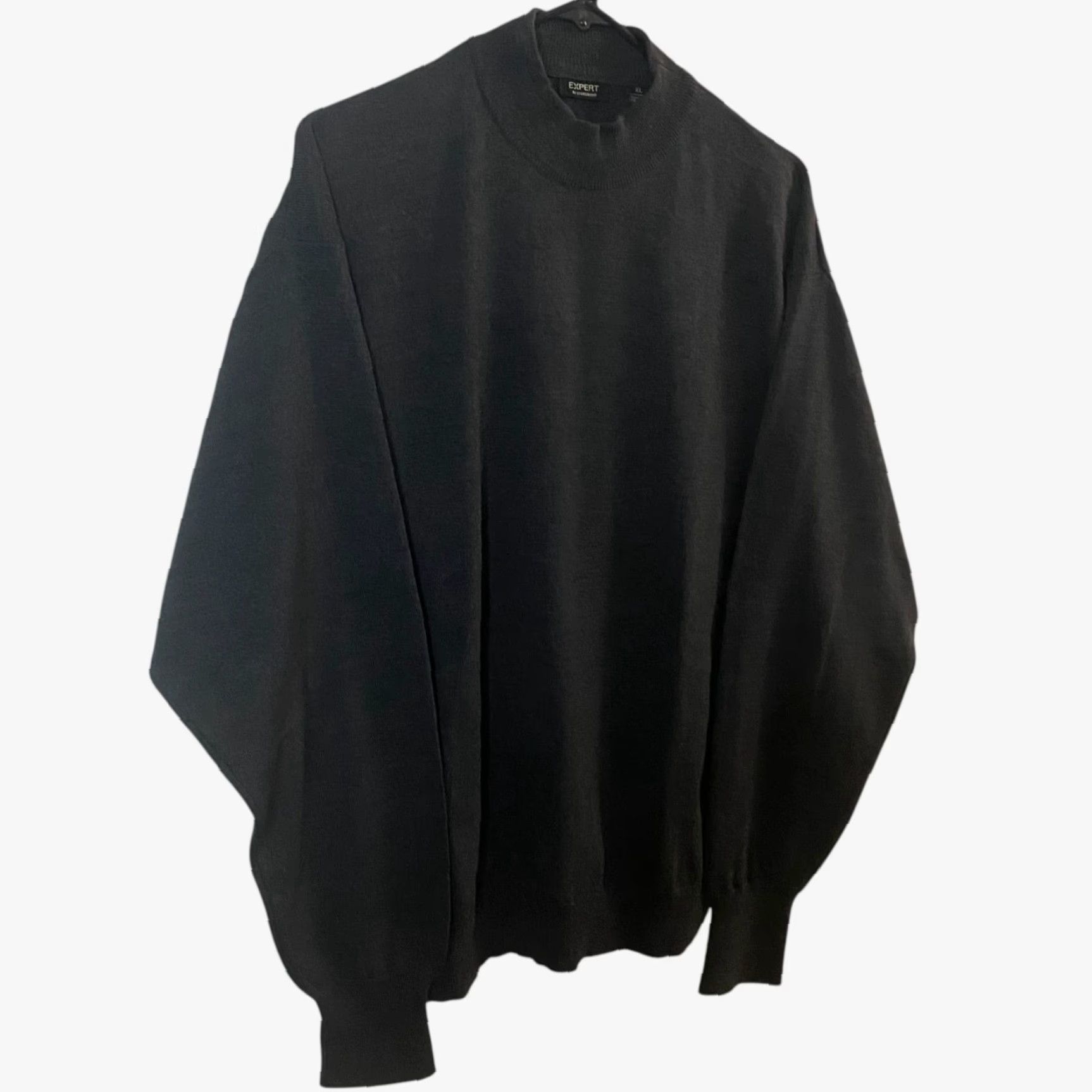 Evergreen VINTAGE Evergreen Merino Wool Sweater Gray XL Lightweight Mock Neck Pullover Mens Size US XL / EU 56 / 4 - 3 Thumbnail