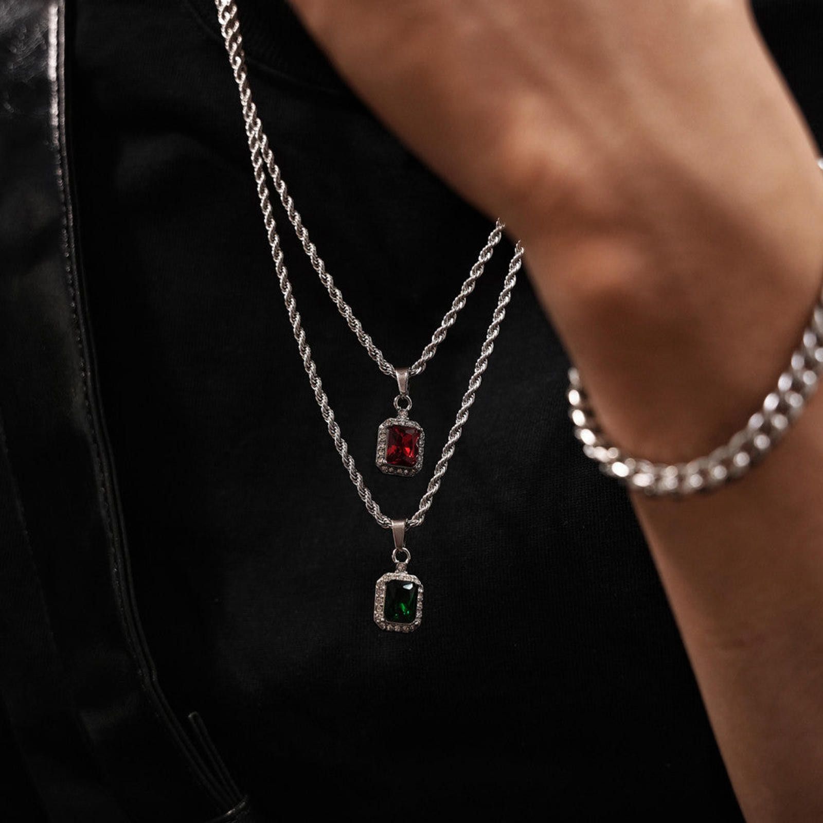 Other Elegant Multi-Color Gemstone Necklace Set Size ONE SIZE - 3 Thumbnail