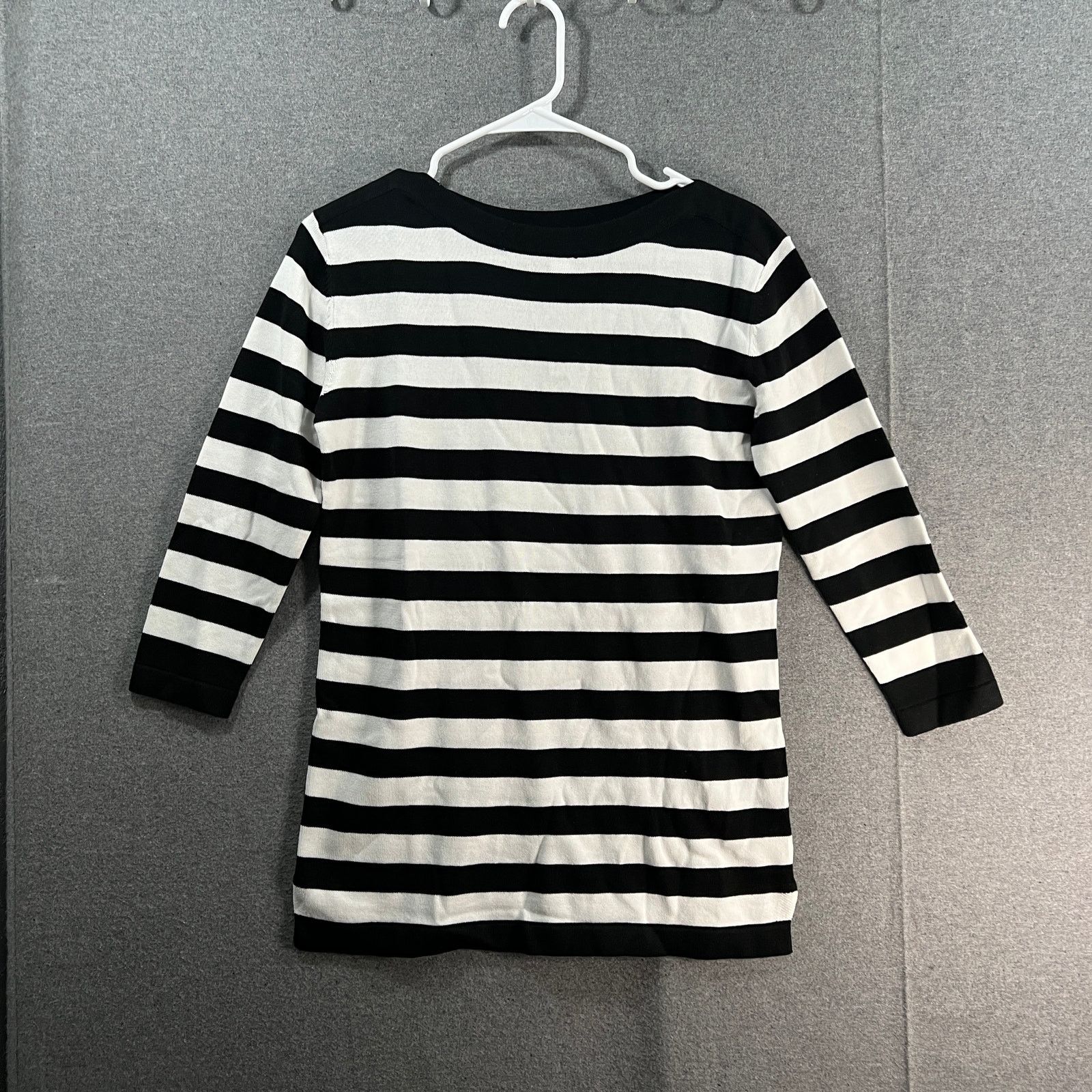 Other Belle by Kim Gravel Nautical Striped 3/4 Sleeve Sweater Size XXS / US 00 / IT 34 - 1 Thumbnail