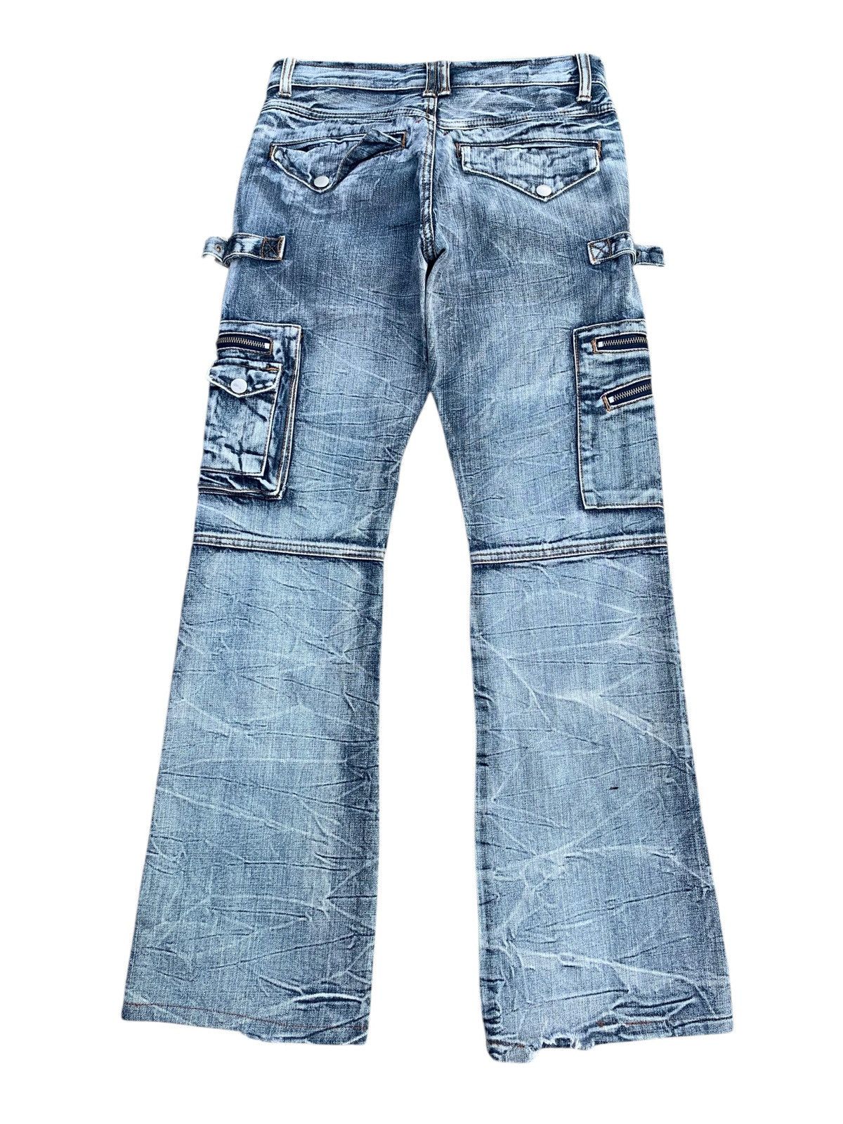 semanticdesign FLARE SEMANTIC DESIGN CARGO PUNK BONDAGE DISTRESSED DENIM Size US 29 - 2 Thumbnail