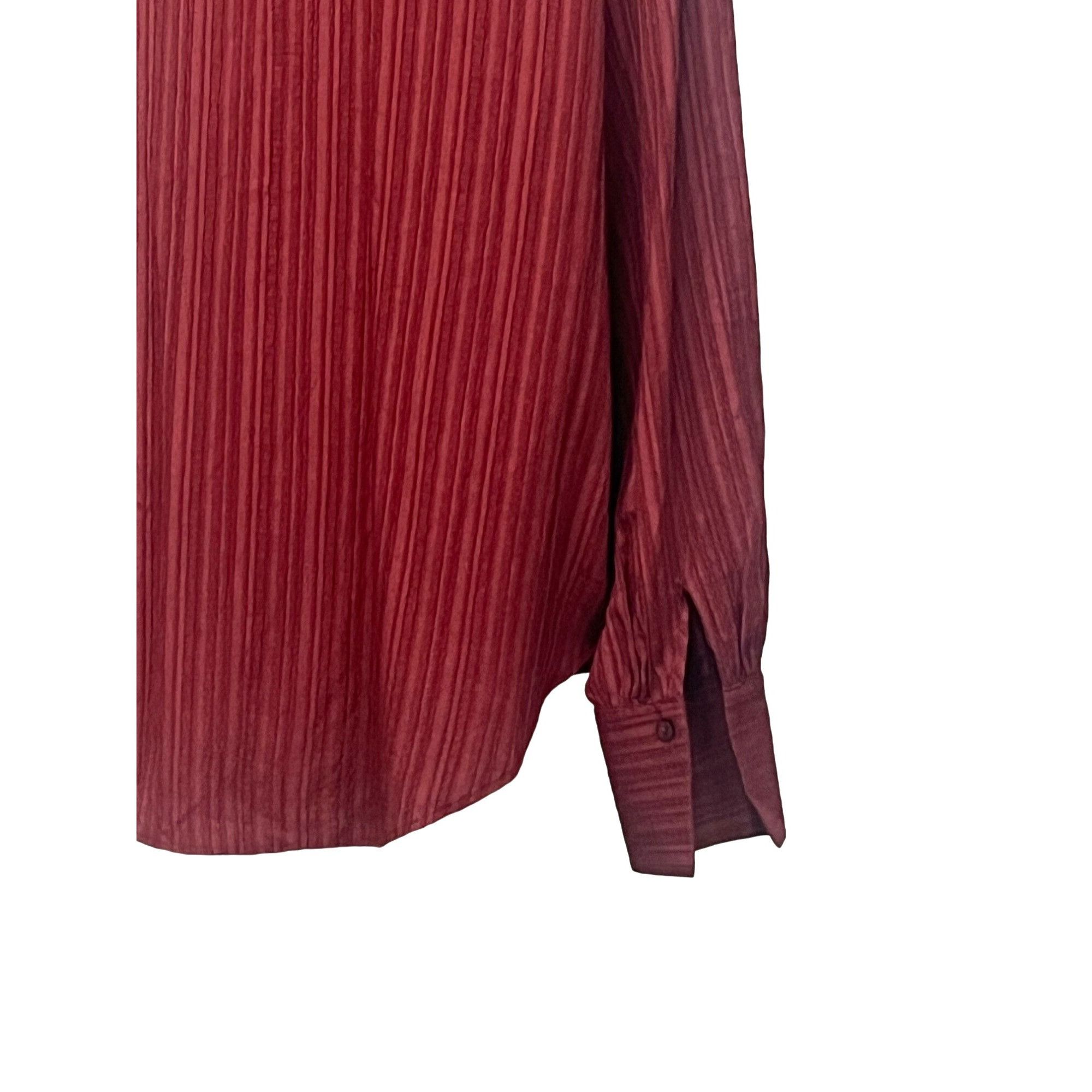 Topshop Topshop textured panel shirt in berry, Sz. 6 Size M / US 6-8 / IT 42-44 - 8 Thumbnail