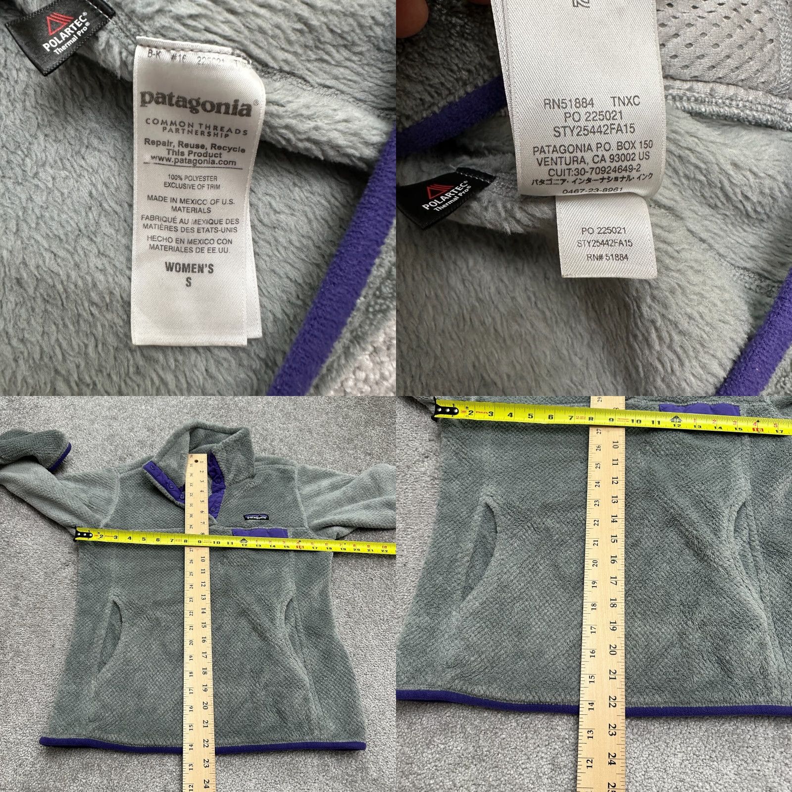 Patagonia Patagonia Jacket Woman Small Gray Purple 1/4 Snap Fleece Re-Tool Mid-Length Size S / US 4 / IT 40 - 9 Thumbnail