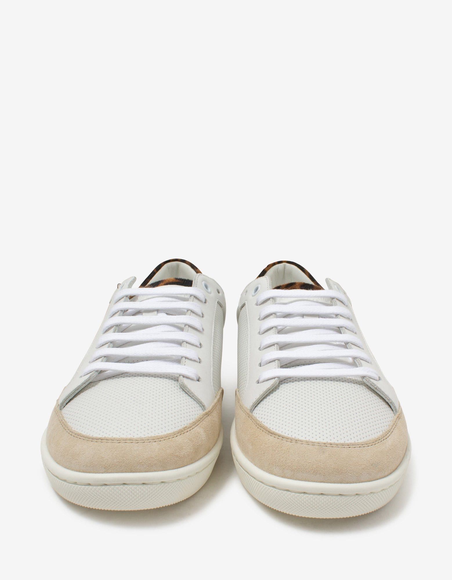 Saint Laurent Paris Saint Laurent Court Classic White Perforated LeatherTrainers Size US 9 / EU 42 - 5 Thumbnail