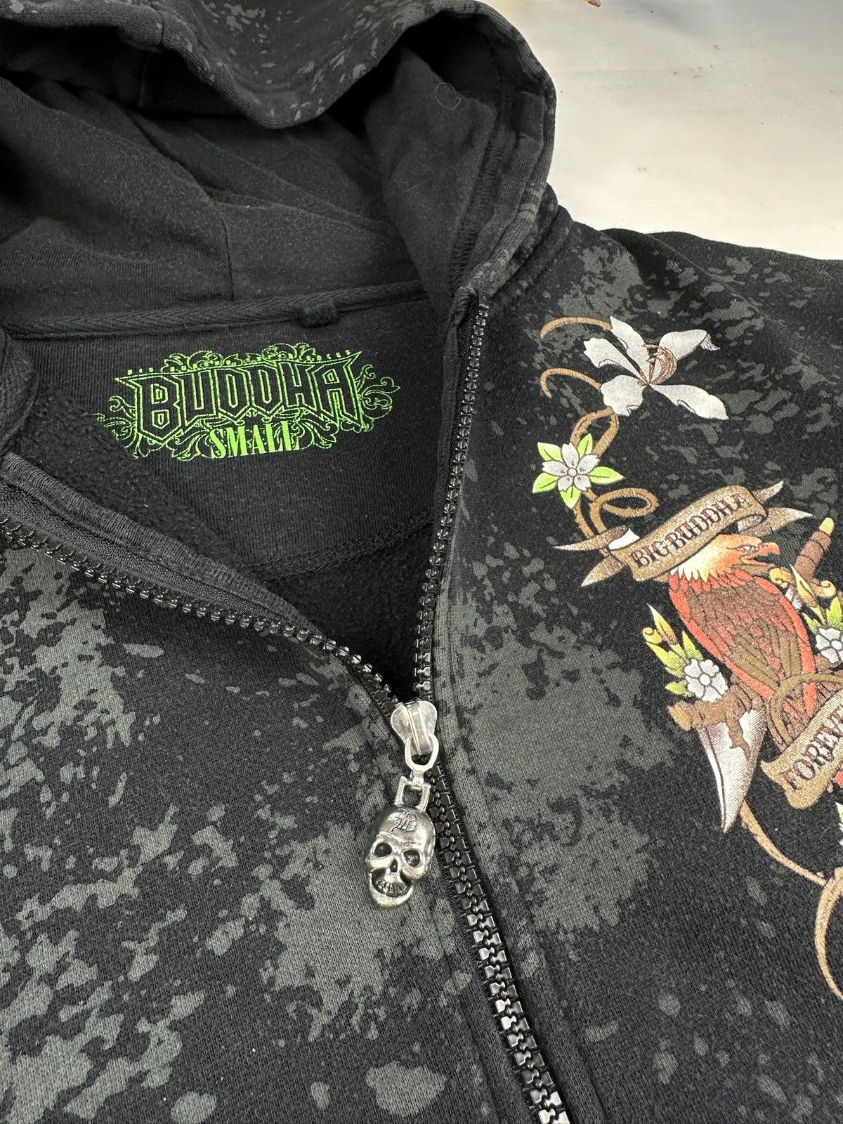 Ed Hardy × Vintage Vintage Ed Hardy Style Zip-Hoodie Rusty Neal Los-Angeles Y2K Size US S / EU 44-46 / 1 - 7 Thumbnail