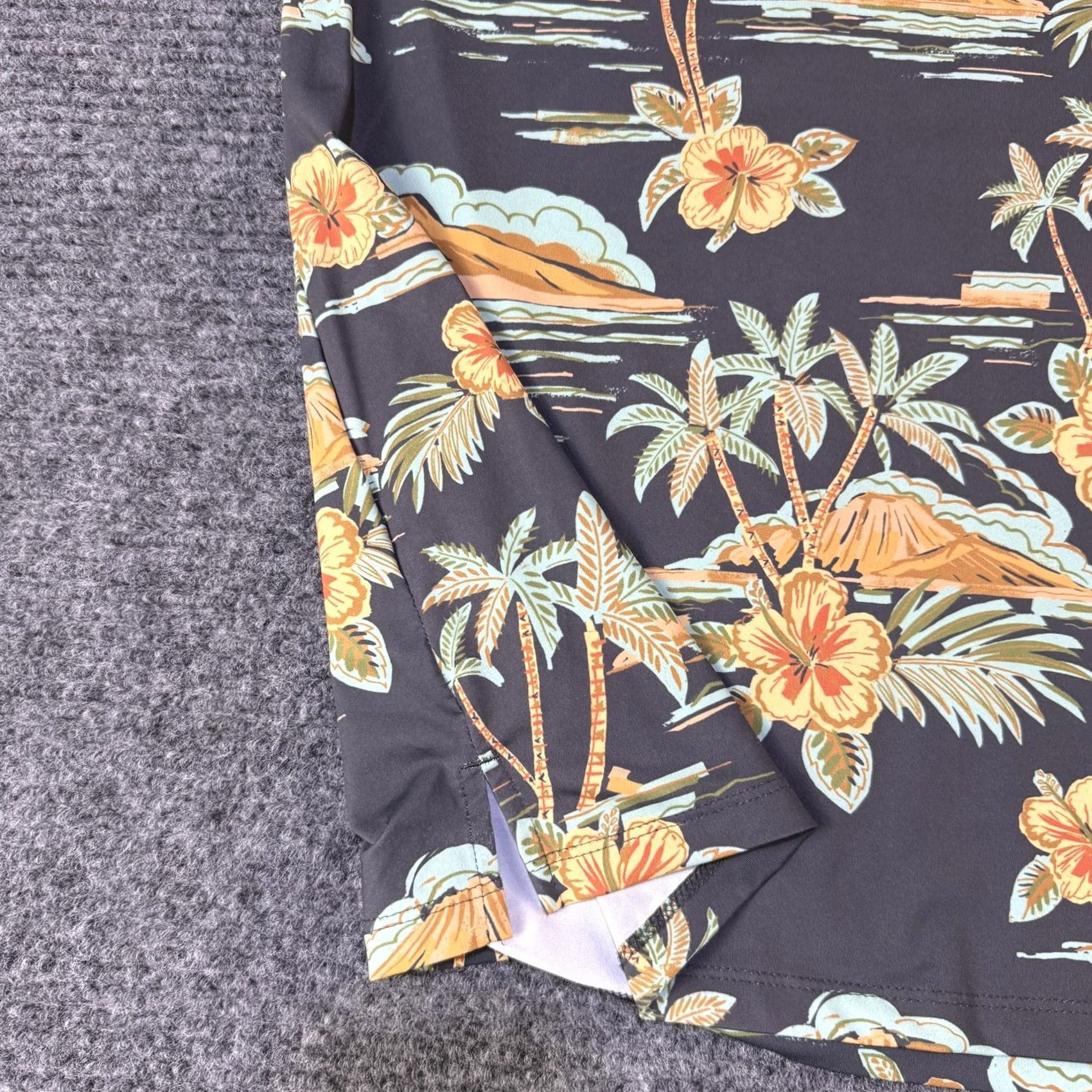 Vintage Kahala Polo Shirt Mens Large Gray Hawaiian Volcano Floral Tropical Golf Size US XL / EU 56 / 4 - 3 Thumbnail