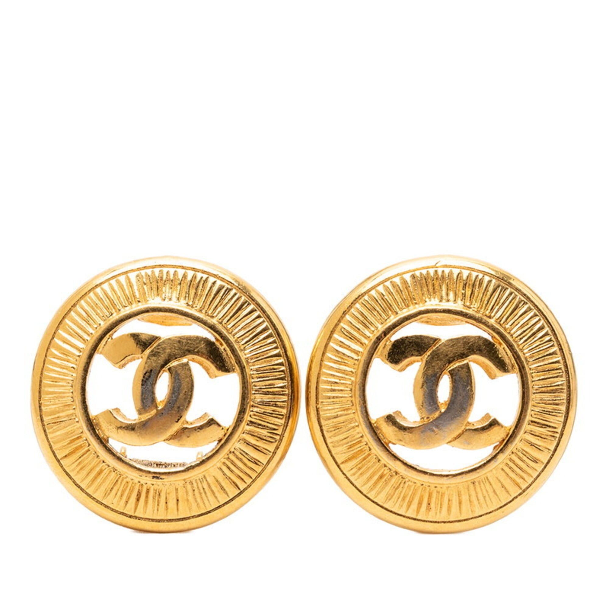 Chanel Chanel Coco Mark Vintage Earrings, Gold Plated, Women's CHANEL Size ONE SIZE - 1 Thumbnail