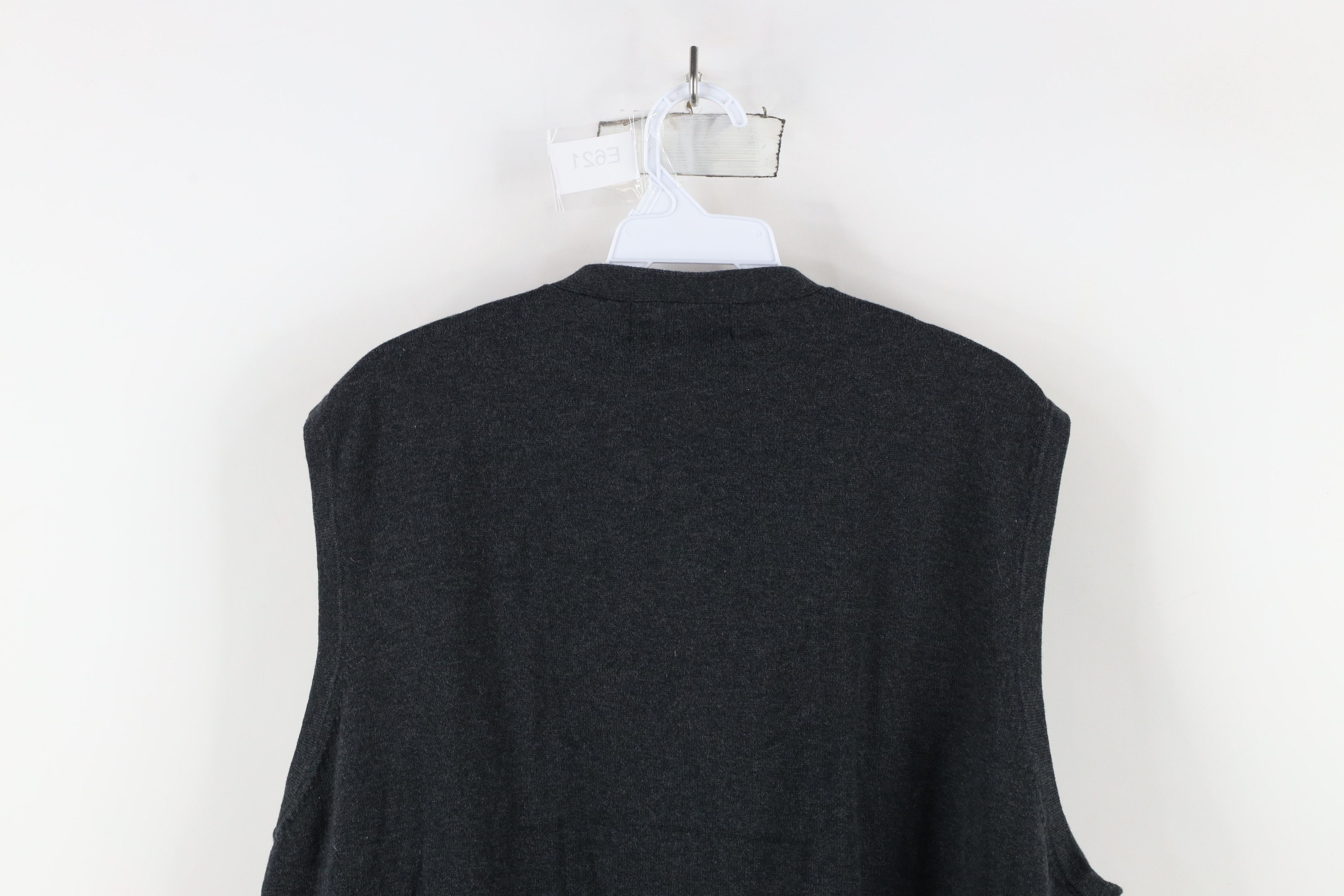 Vintage Vintage 90s Lightweight Cotton Cable Knit Sweater Vest Gray Size US XL / EU 56 / 4 - 6 Thumbnail