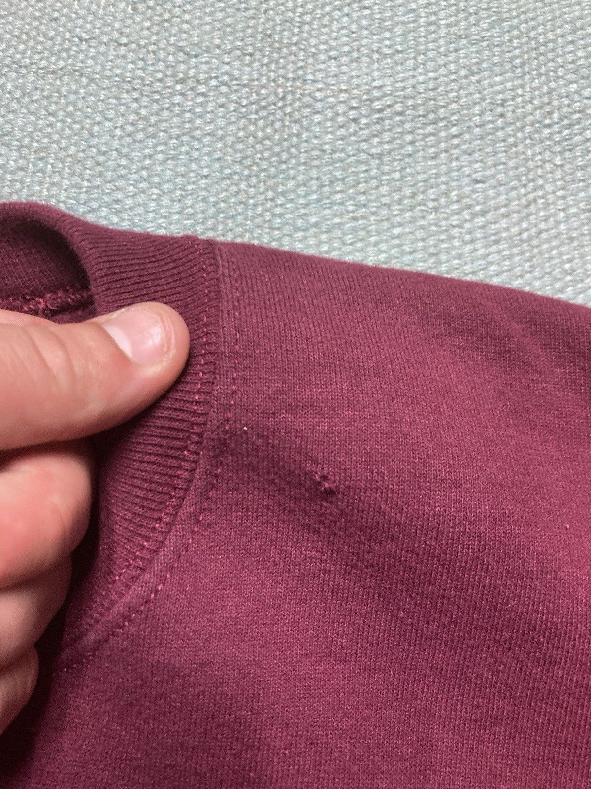 Russell Athletic × Vintage 90s crewneck sweatshirt Russell athletic maroon red blank XL Size US XL / EU 56 / 4 - 5 Thumbnail