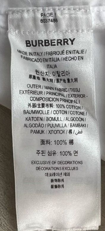Burberry Burberry Single-Breasted Embroidered Long Sleeve Shirt K12 Size US S / EU 44-46 / 1 - 8 Thumbnail