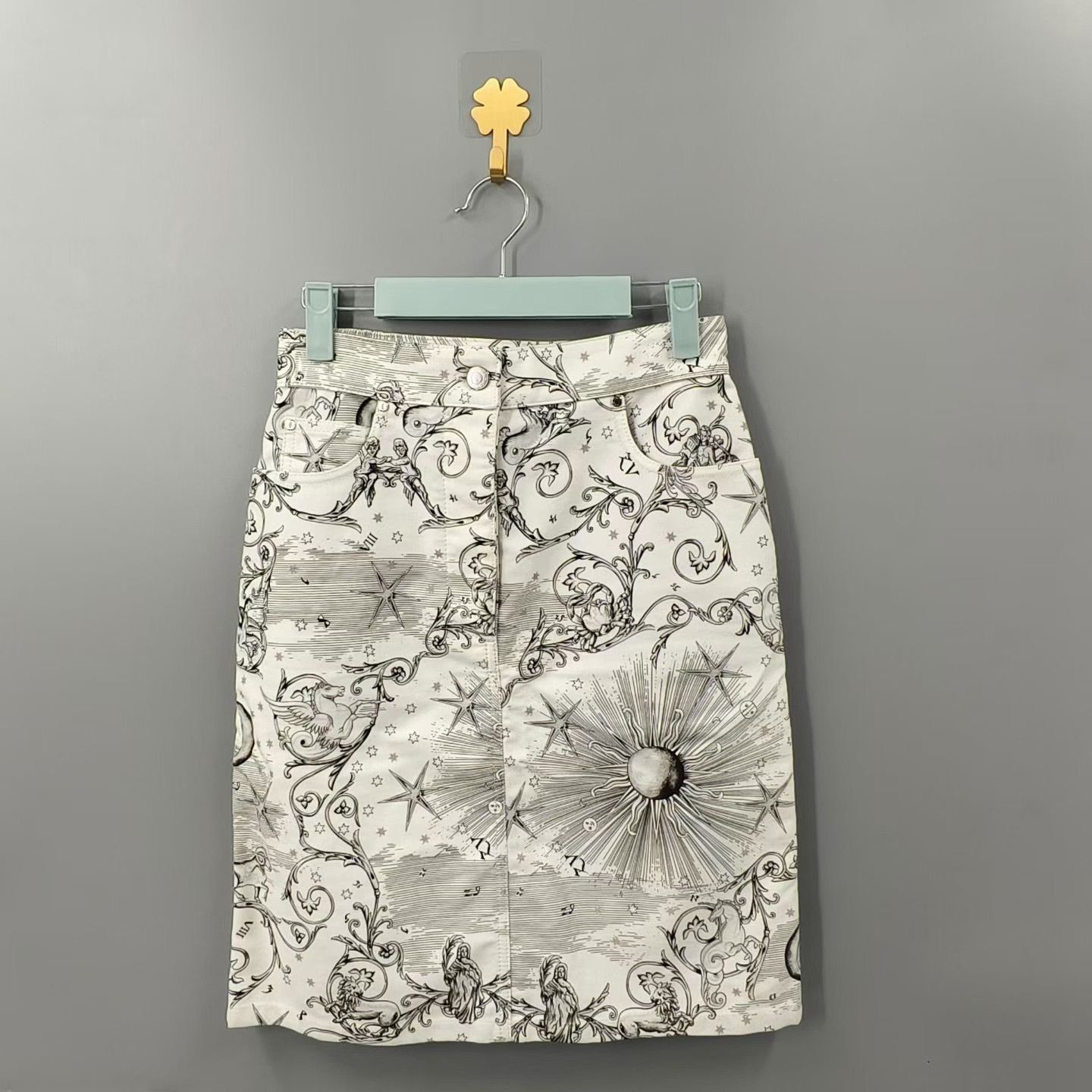 Hermes Hermes Constellation Print Skirt Size 34" / US 12 / IT 48 - 1 Thumbnail