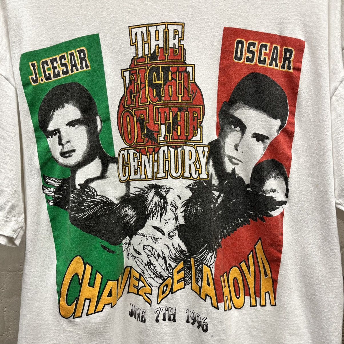 Vintage Vintage 90s Fight Century Cesar Chavez Oscar De La Hoya Tee Size US XL / EU 56 / 4 - 2 Thumbnail