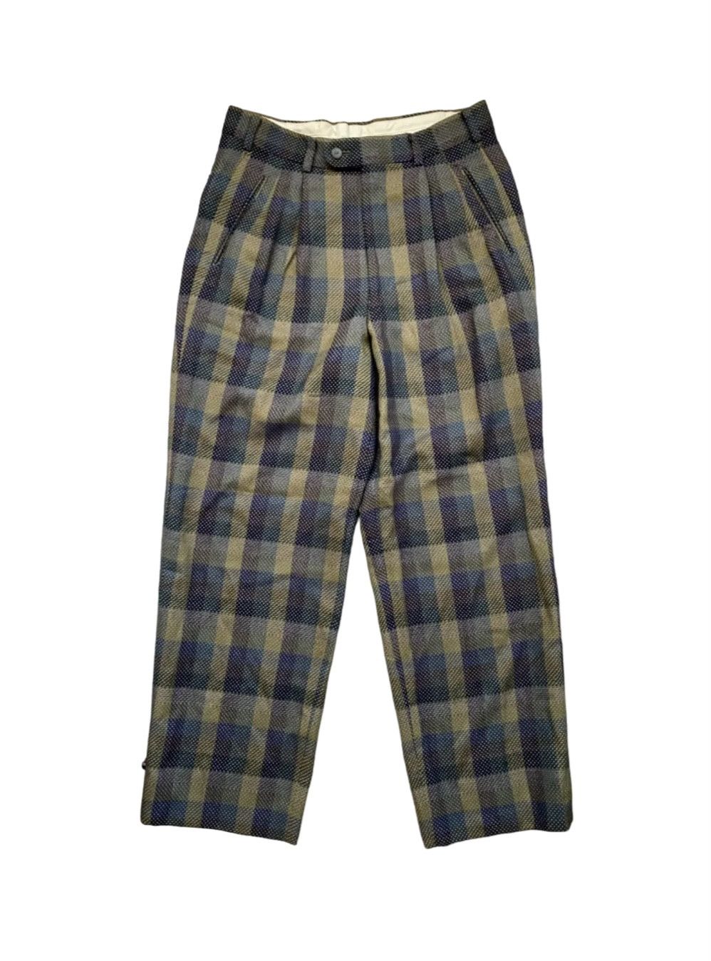 Balenciaga Vintage Balenciaga Check Relaxed Trouser Pants Size US 31 - 2 Thumbnail