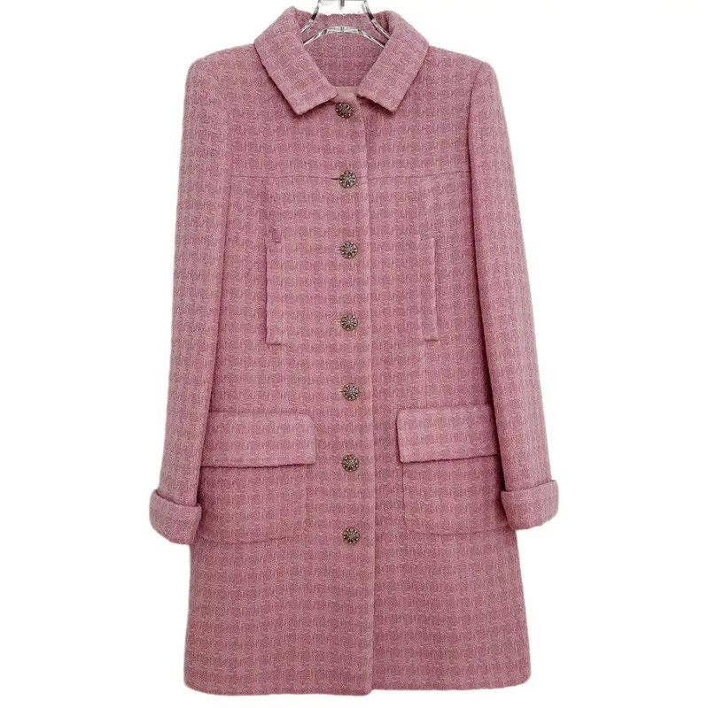 Chanel Chanel Pink Wool Women's Jacket 0089 Size XS / US 0-2 / IT 36-38 - 1 Thumbnail