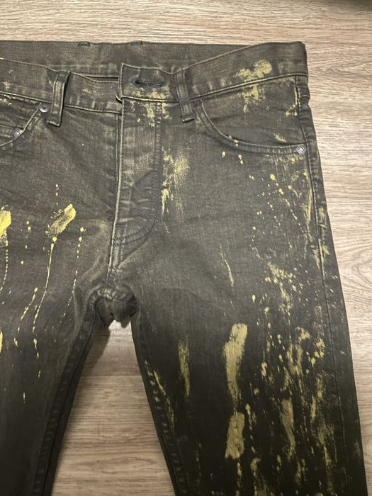 Isamu Katayama Backlash Black paint splatter denim Grailed