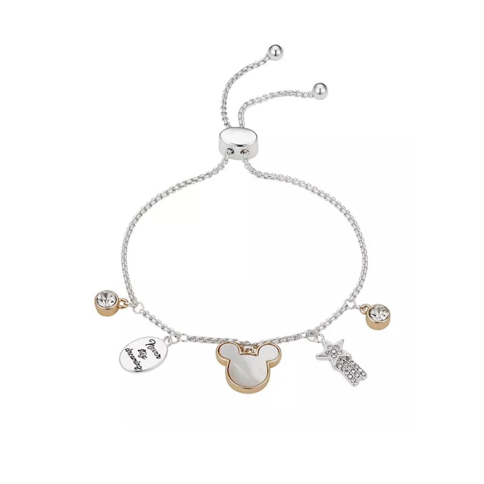 Disney Disney Crystal Mickey Mouse Bolo Bracelet Gold-Tone | NWT Size ONE SIZE - 2 Thumbnail