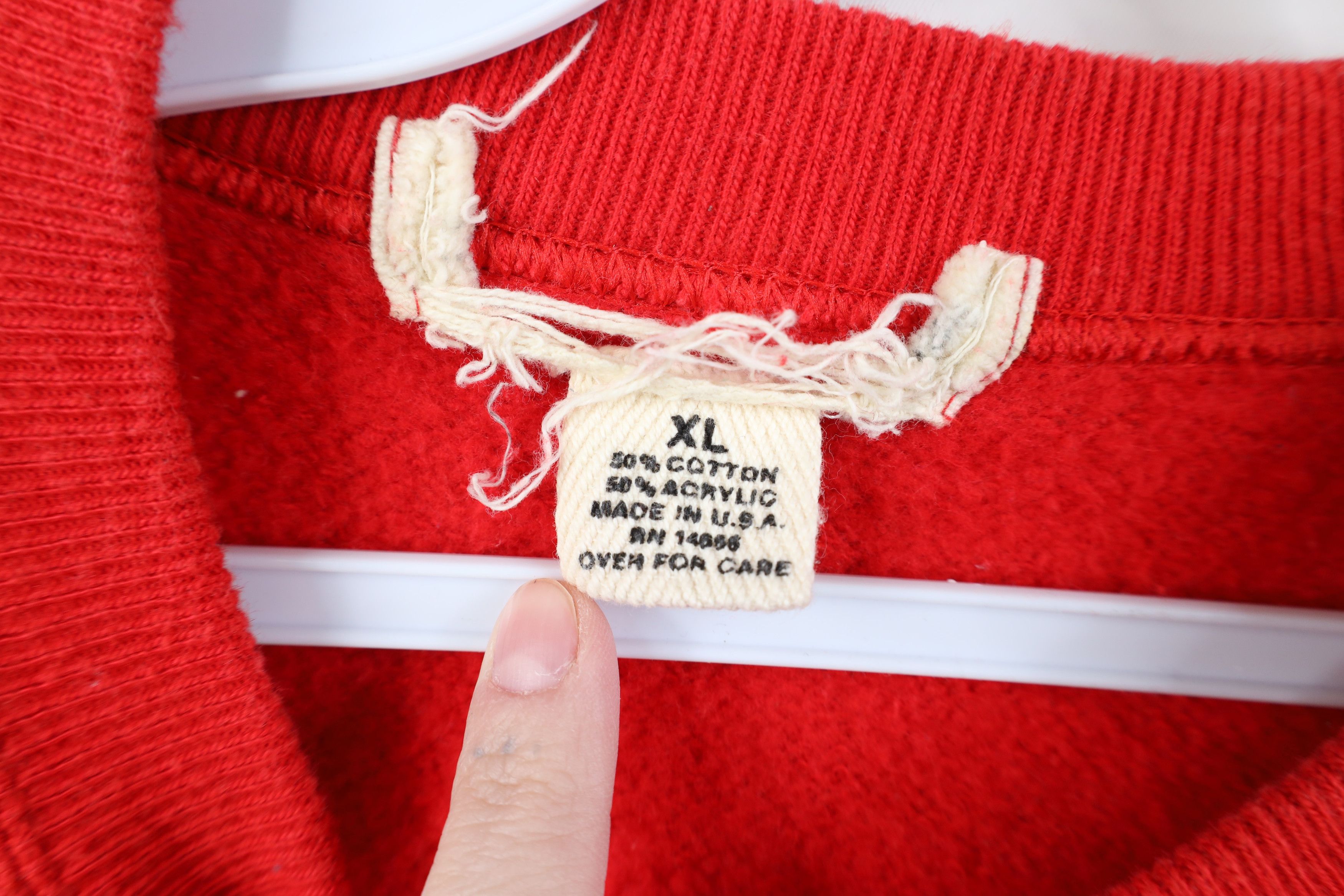 Gap Vintage 80s 90s Gap Blank Raglan Crewneck Sweatshirt Red USA Size XL / US 12-14 / IT 48-50 - 5 Thumbnail