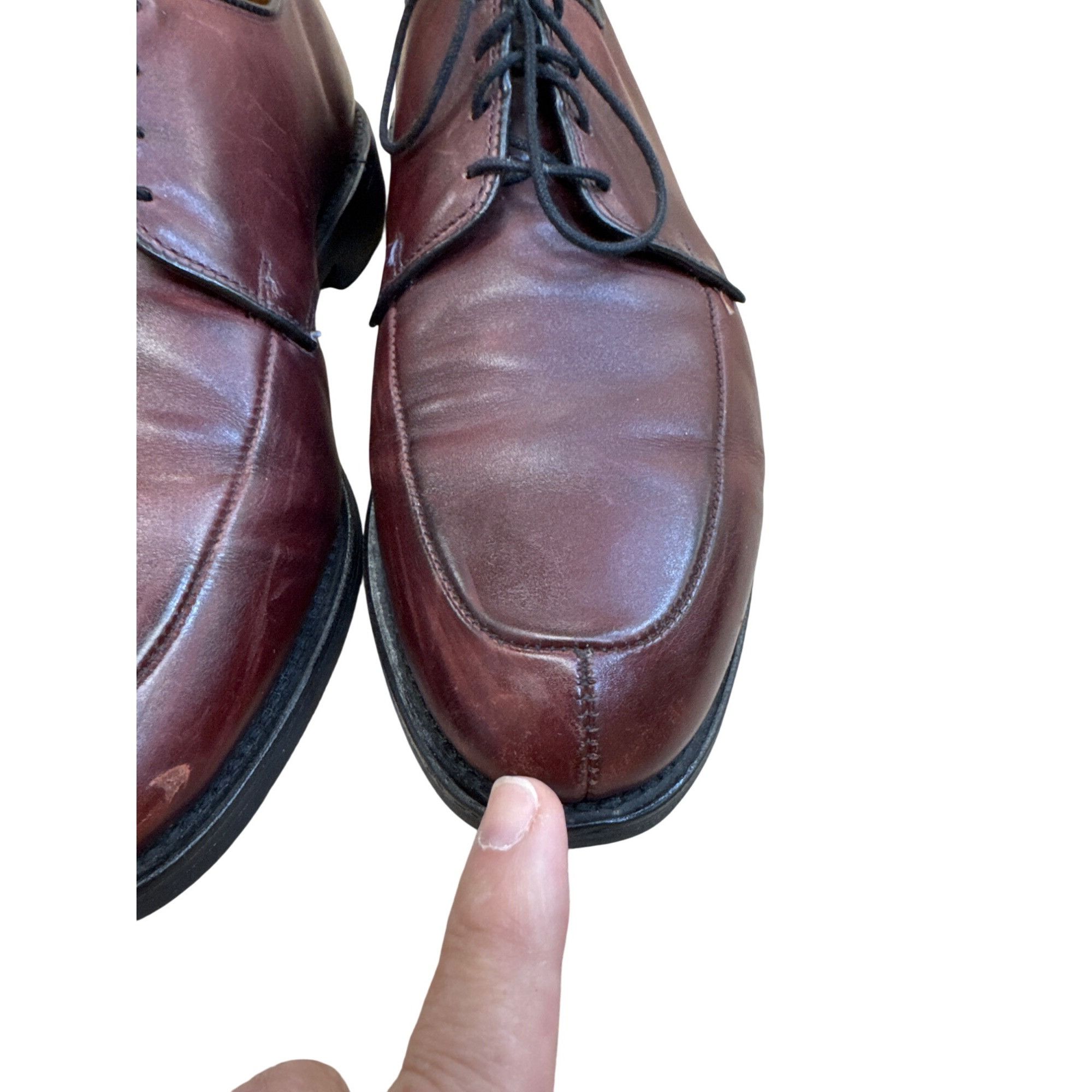 Allen Edmonds Allen Edmonds Kennett Mens Brown Leather Oxford Shoes Size 9 Size US 9 / EU 42 - 11 Thumbnail