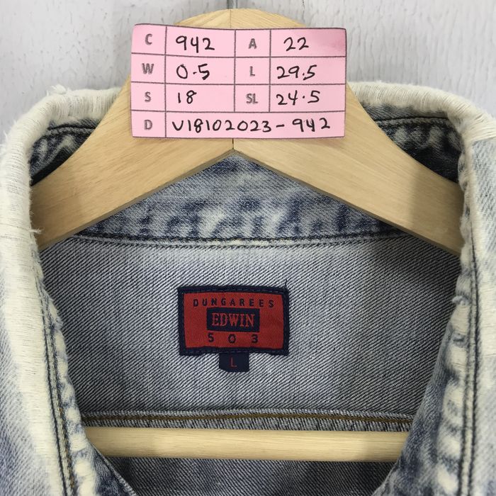 Edwin Vintage Edwin Denim Jeans Workers Shirt Edwin Stone Wash Grailed