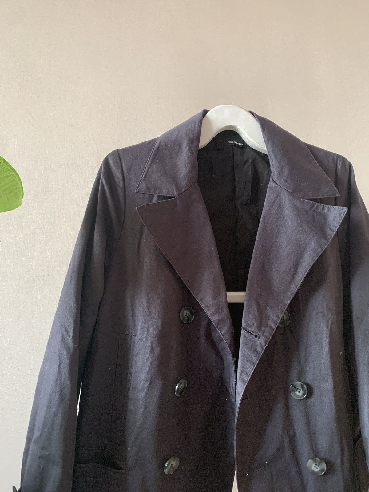 The Kooples Double-Breasted Trench Coat Jacket ysl gucci