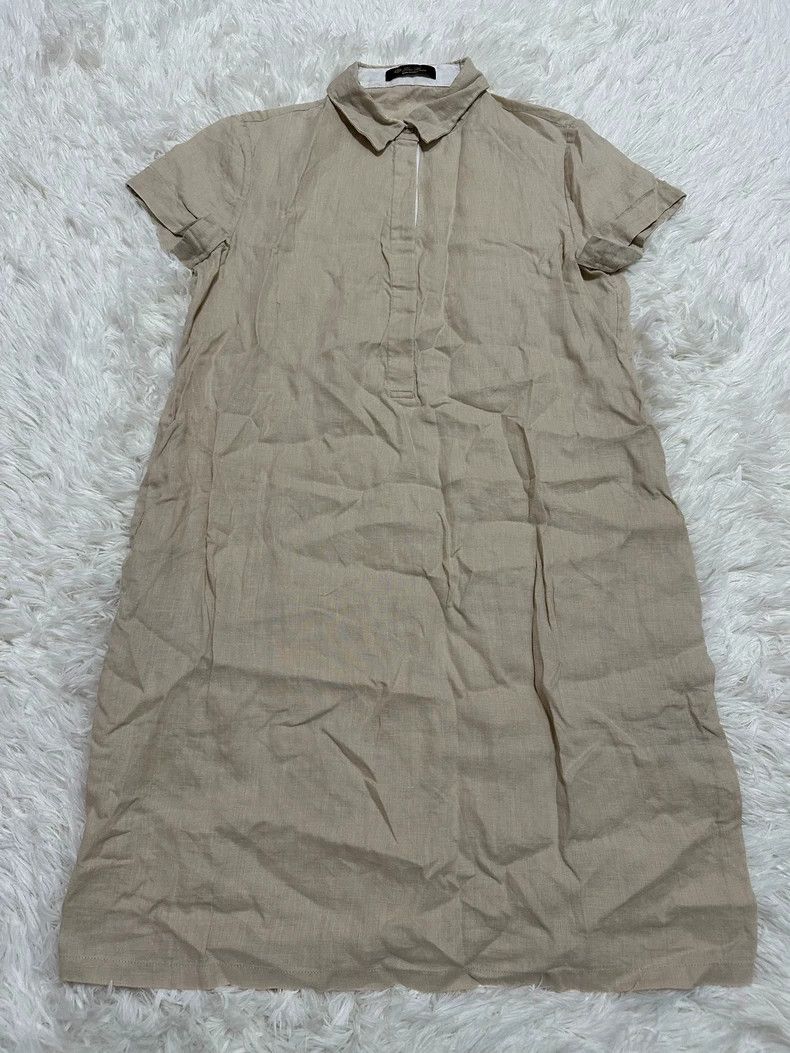 Loro Piana LORO PIANA Sleeveless dress made of linen Size L / US 10 / IT 46 - 1 Thumbnail