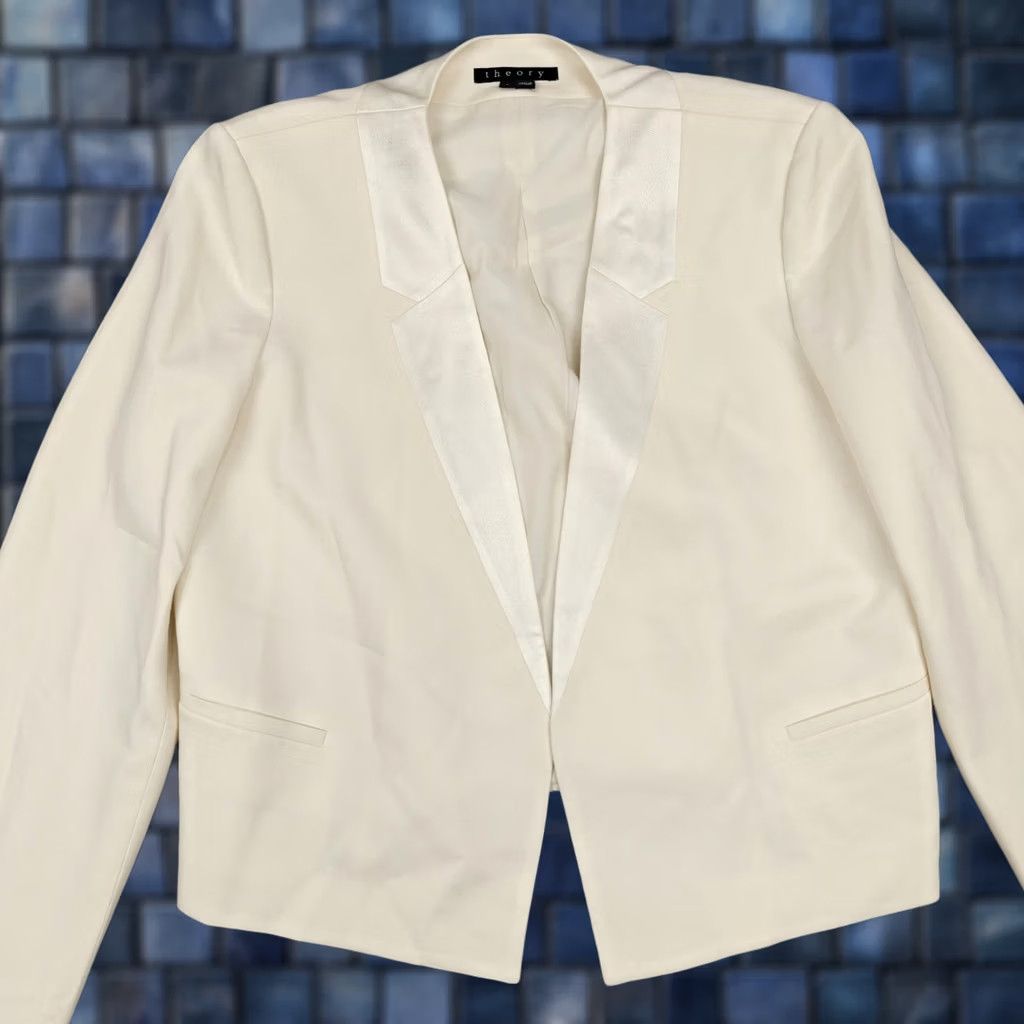 Theory Theory White Tuxedo Blazer Women 8 - Formal Party Size M / US 6-8 / IT 42-44 - 1 Thumbnail
