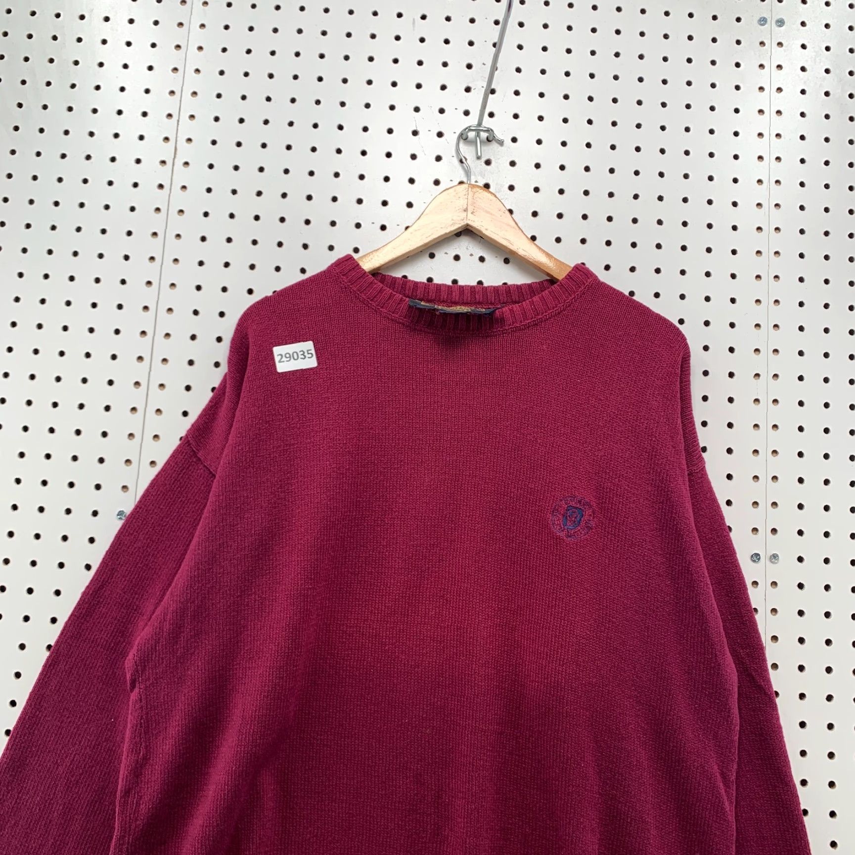 Ralph Lauren VINTAGE Ralph Lauren CHAPS Knit Sweater Mens Large Burgundy Crest 24x26.5 USA Size US L / EU 52-54 / 3 - 2 Thumbnail