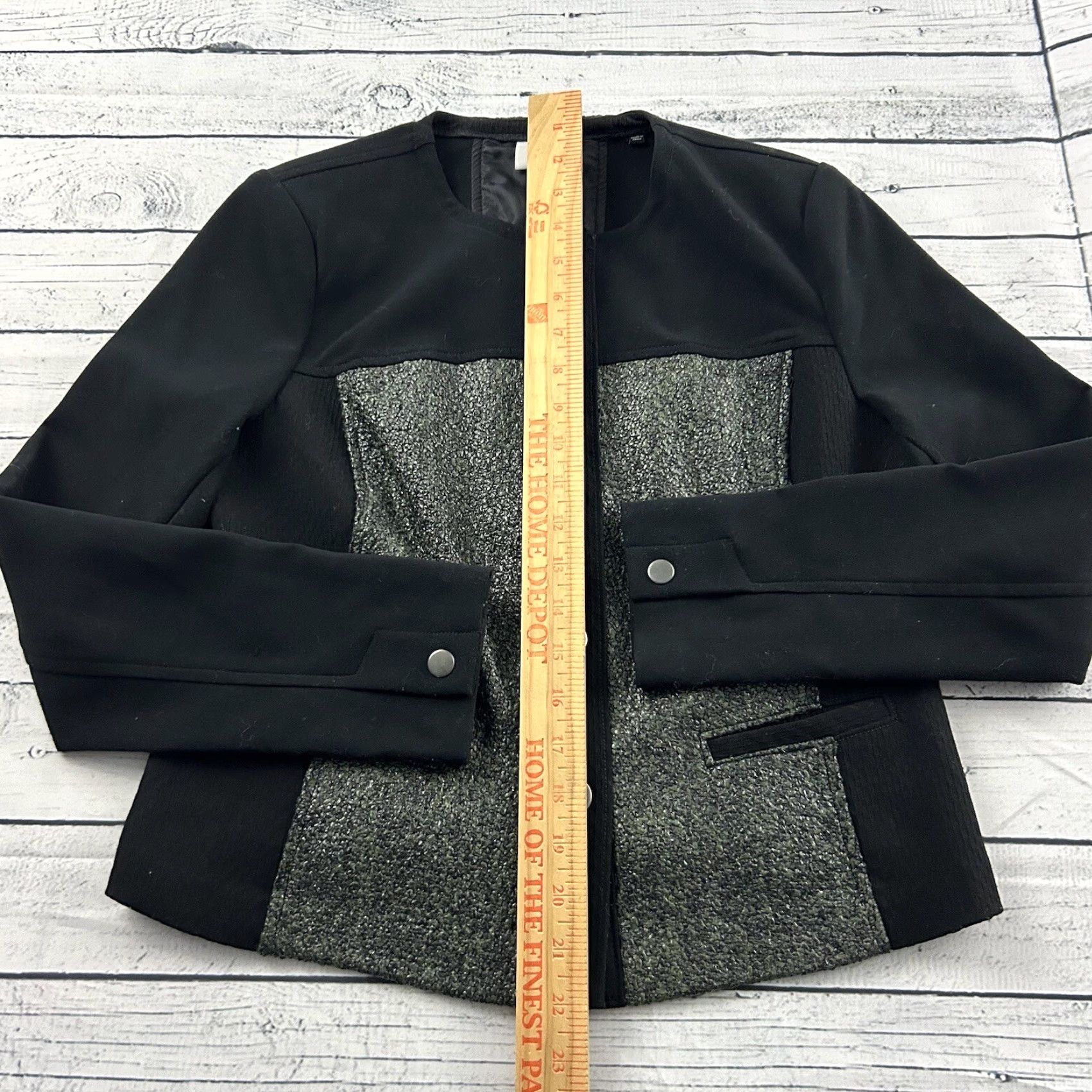 Vintage CAbi Blazer Jacket Women's Small Black Snap Front Button Details Shirt? Size S / US 4 / IT 40 - 3 Thumbnail