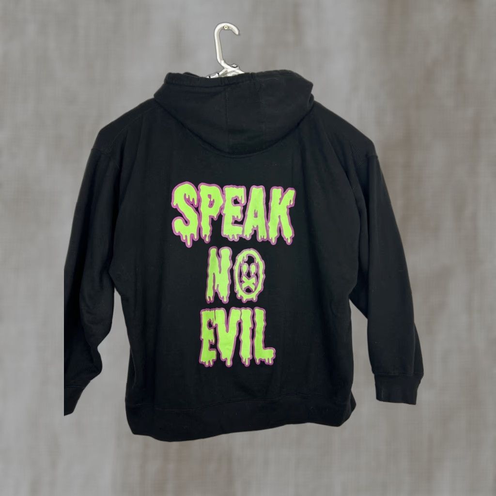 Vintage Elvtd Minds Mens XL Black "Speak No Evil" Graphic Hoodie Size US XXL / EU 58 / 5 - 1 Thumbnail