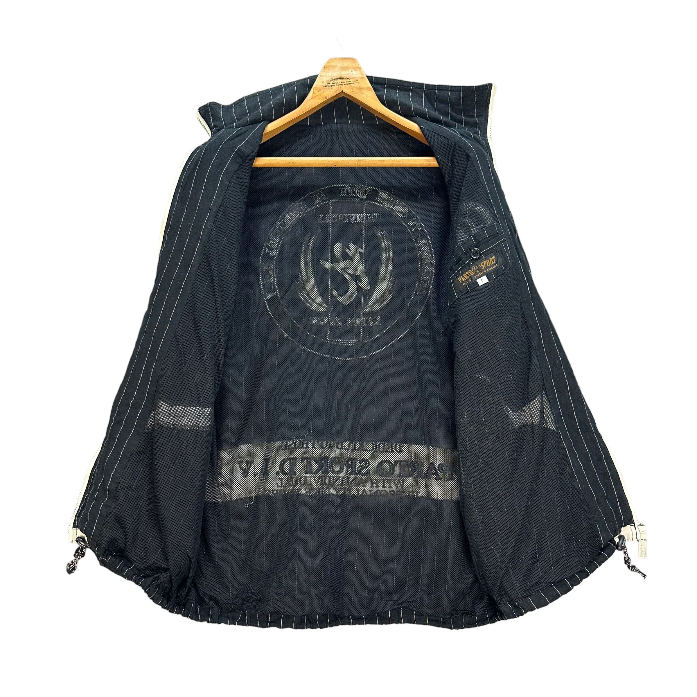 Japanese Brand PARTO SPORT STRIPED BIG LOGO JACKET #7815-179 Size US L / EU 52-54 / 3 - 11 Thumbnail