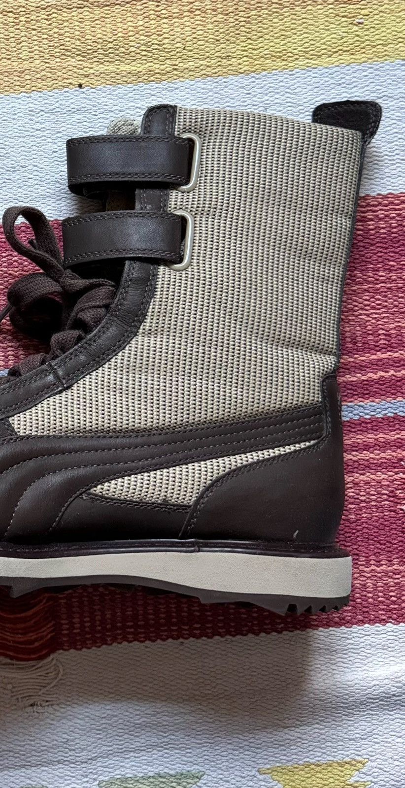 Puma Vintage 00’s Puma y2k Japanese Hi Leather Sneakers Size US 10 / IT 40 - 4 Thumbnail
