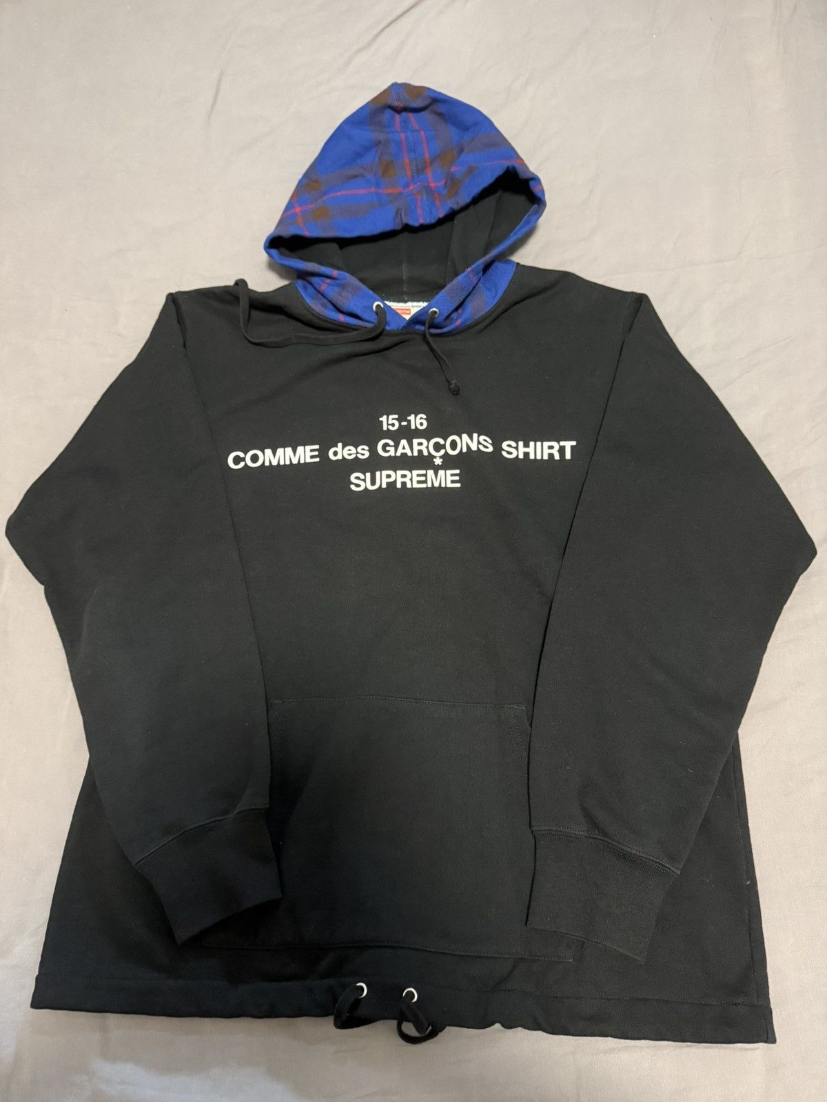 Comme des Garcons Supreme cdg black hooded sweatershirt Size US L / EU 52-54 / 3 - 1 Thumbnail