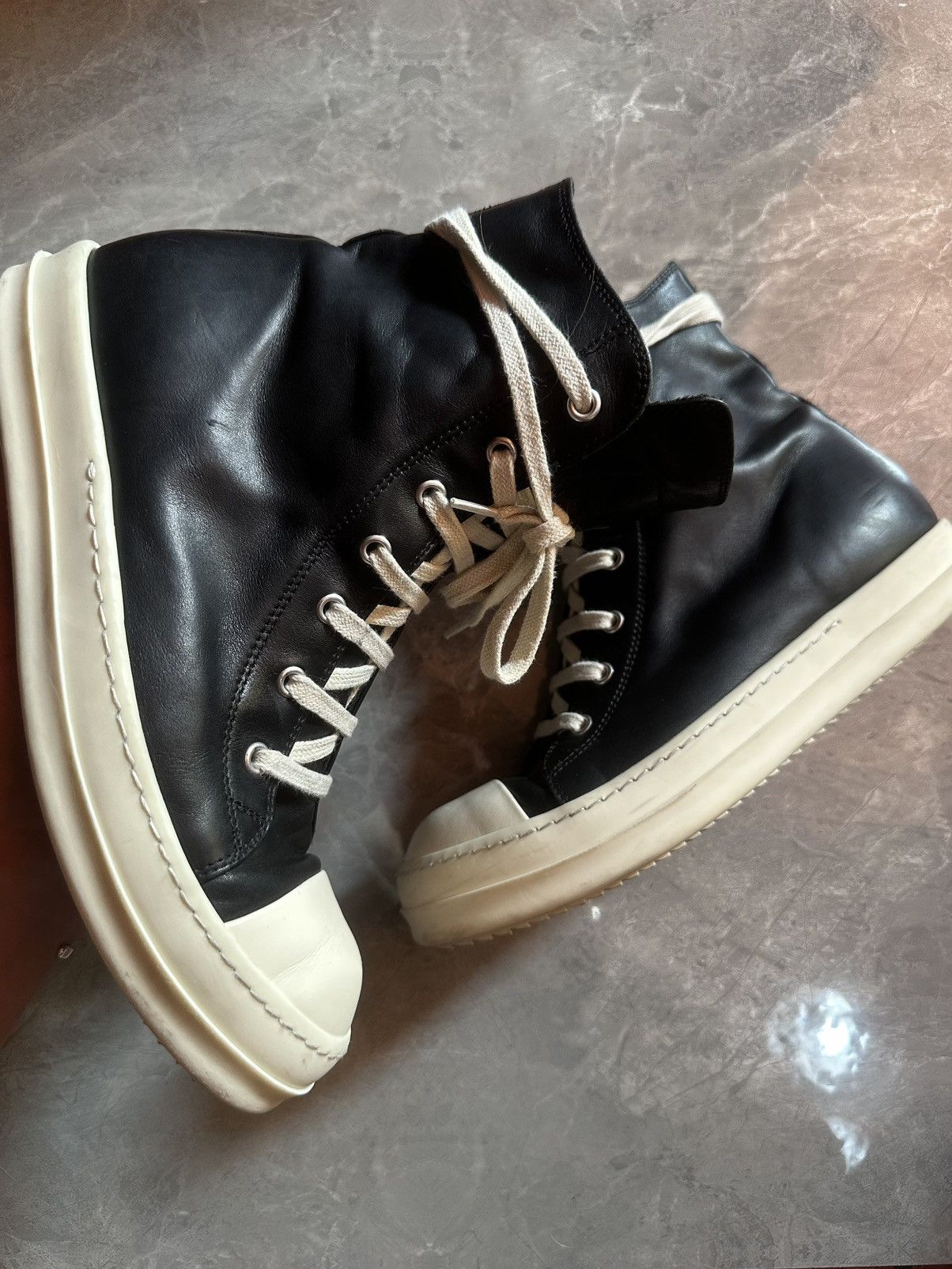 Rick Owens Rick Owens High Top Leather Size US 8 / EU 41 - 3 Thumbnail
