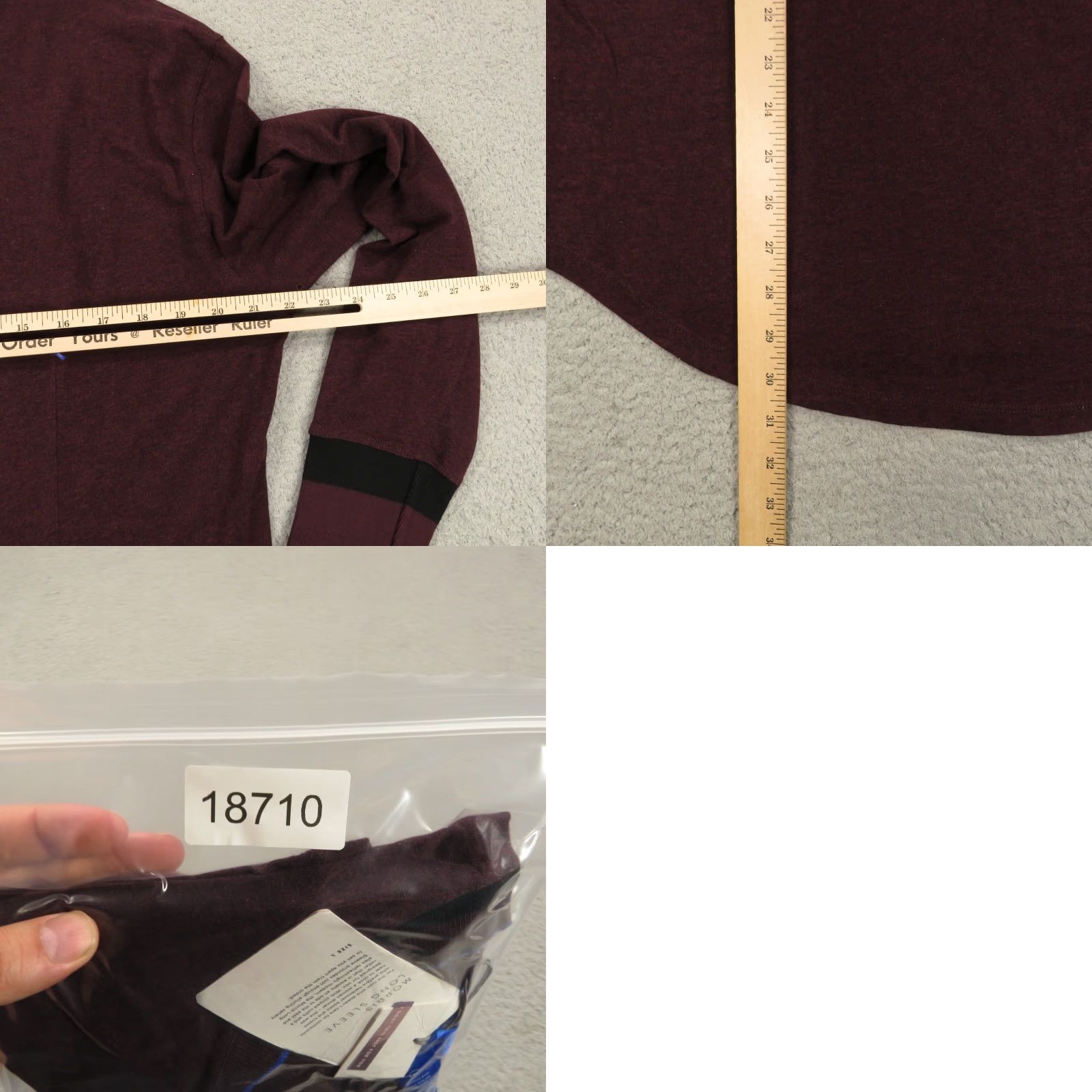 Vintage Kit & Ace Sweater Mens Large Cashmere Blend Burgundy Pullover Long Sleeve Shirt Size US L / EU 52-54 / 3 - 8 Thumbnail