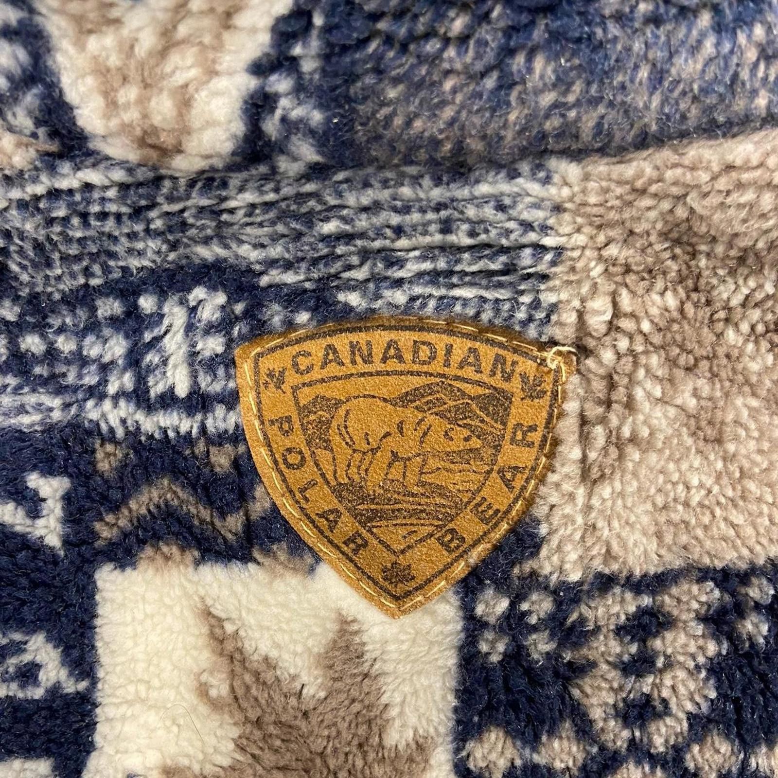 Vintage 90s Tan / Navy Fleece Vest Size US XL / EU 56 / 4 - 3 Thumbnail