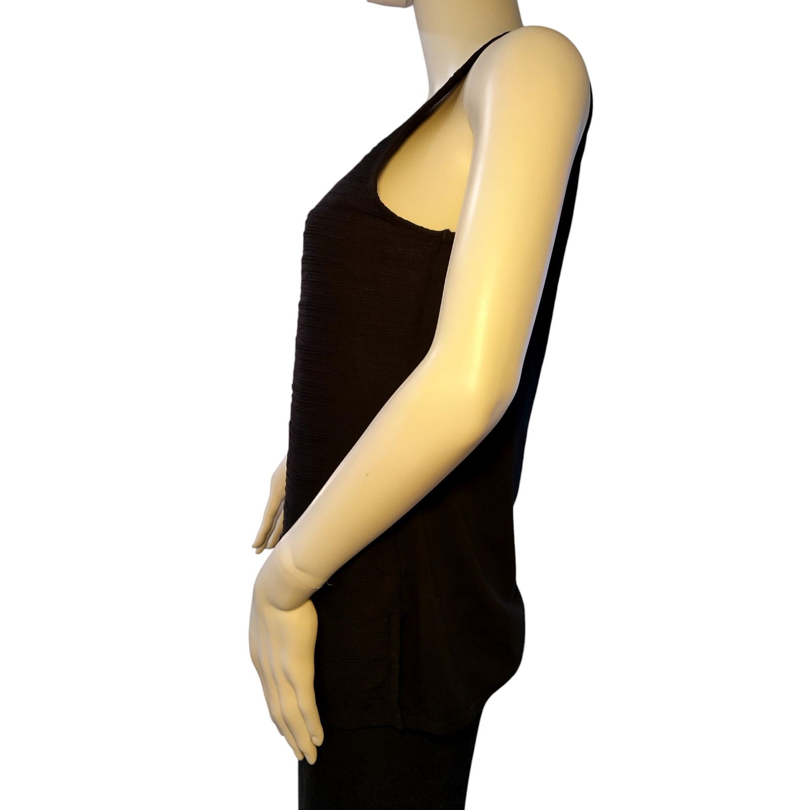 Ann Taylor Ann Taylor Womens Pullover Scoop neck Tank Black Sz Small Size S / US 4 / IT 40 - 3 Thumbnail