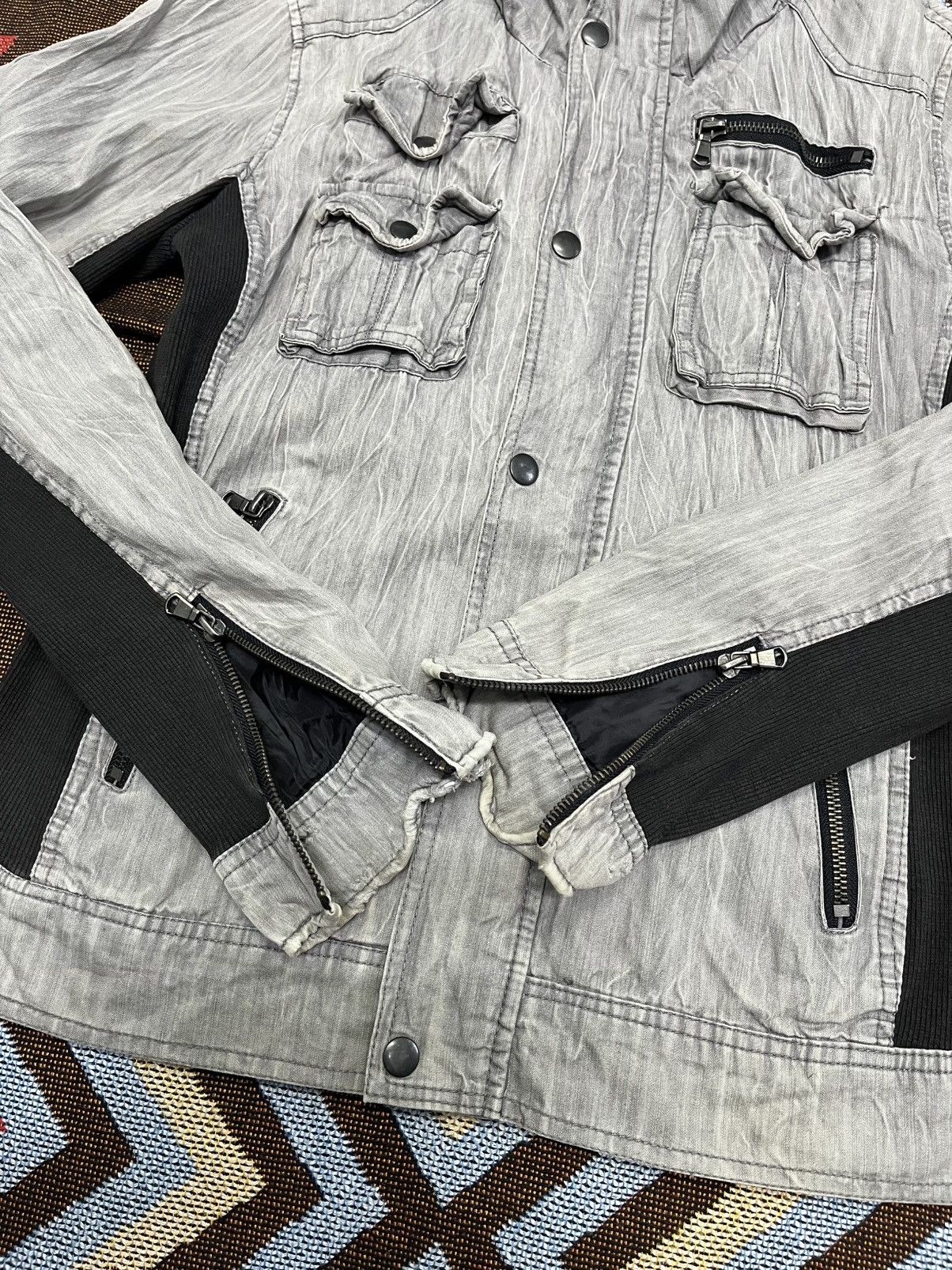 Japanese Brand 💀Y2k Semantic Design faded Jacket 💀 Size US S / EU 44-46 / 1 - 7 Thumbnail