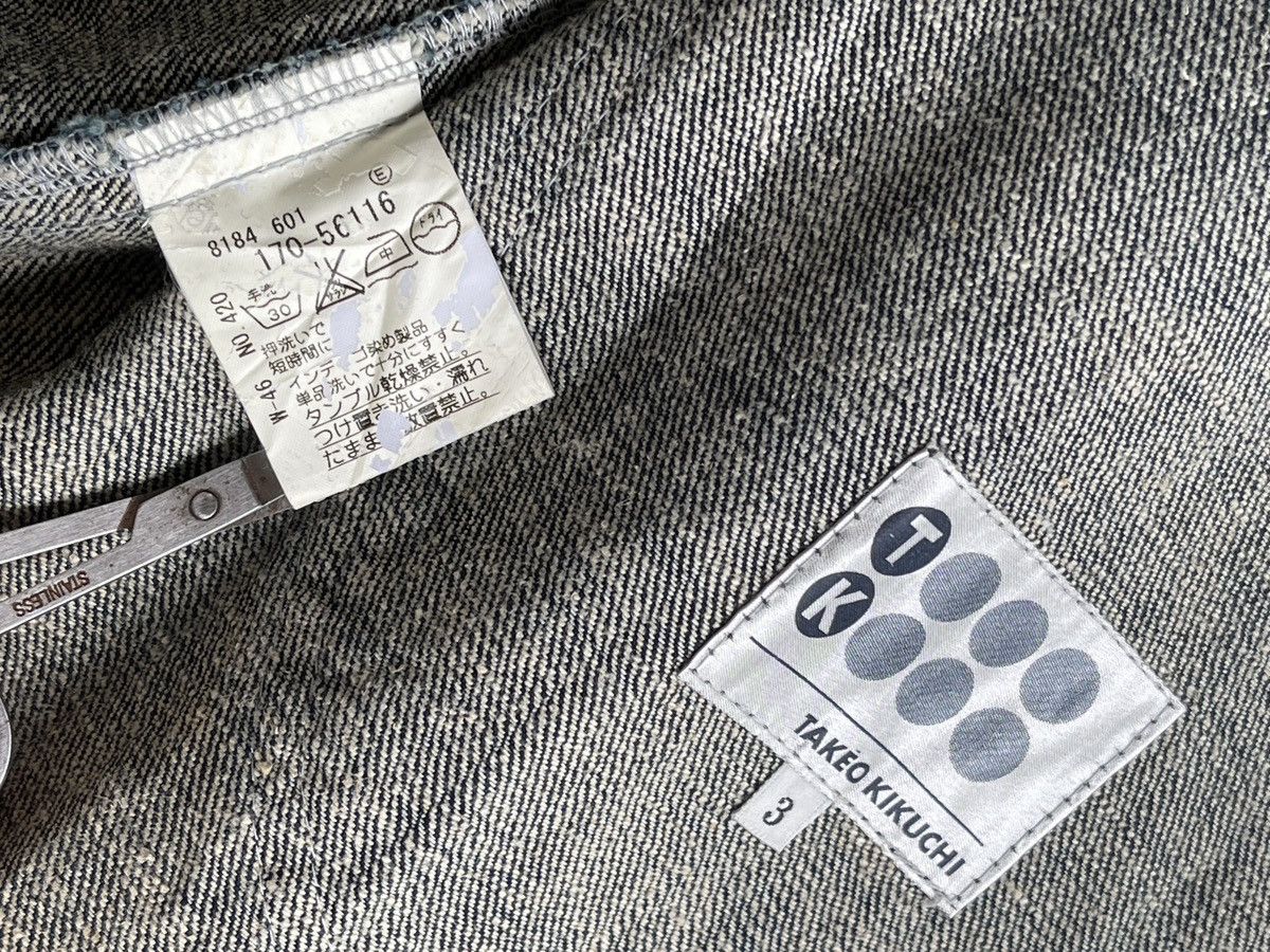 Japanese Brand Vintage Takeo Kikuchi Blue Indigo Denim Jacket Size US M / EU 48-50 / 2 - 12 Thumbnail