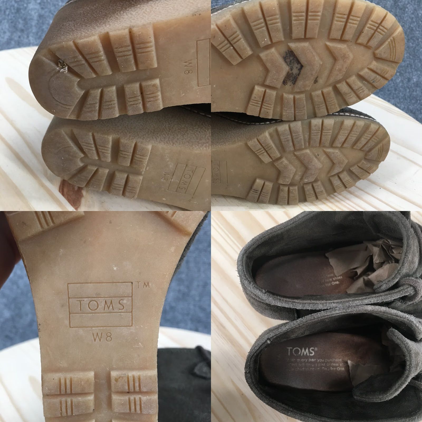 Toms TOMS Desert Bootie Women's Olive Green Suede Lace Up Boot 8 Casual DeserT Wedge Ankle Shoe Women Size US 8 / IT 38 - 9 Thumbnail