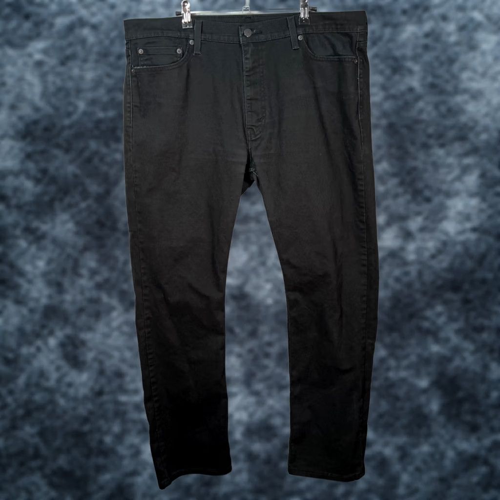 Levi's Levi's 513 Jeans Slim Straight Black Cotton Blend Denim 38x32 Mens Regular Modern 5-Pocket Zip Vintage No Size US 38 / EU 54 - 1 Thumbnail