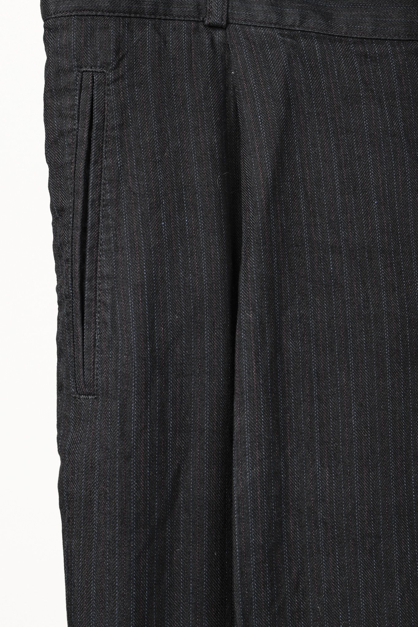 Dries Van Noten Dries Van Noten Cotton Linen Navy Pinstriped Pant Size 34" / US 12 / IT 48 - 7 Thumbnail