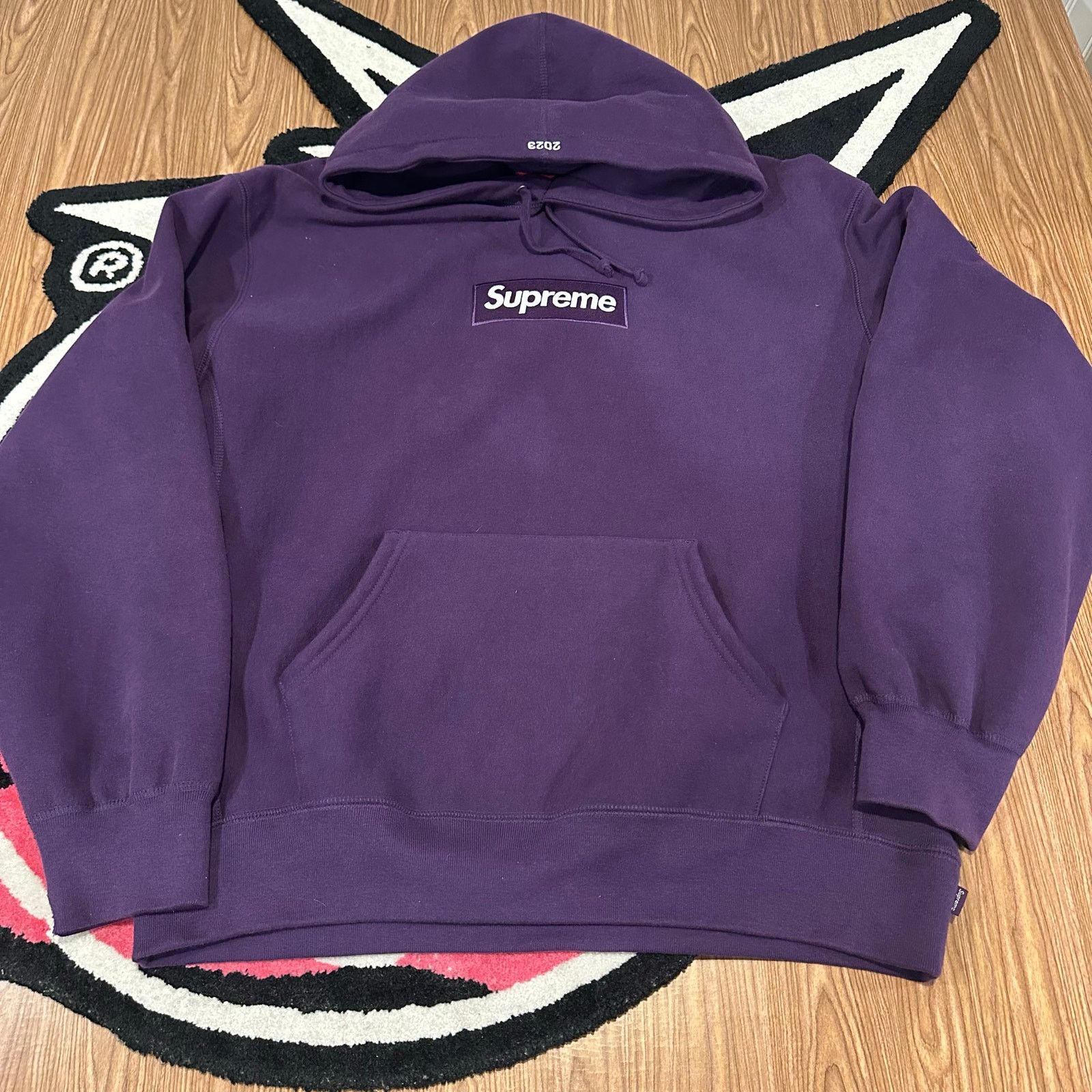 Supreme Supreme Box Logo Hooded Sweatshirt Dark Purple FW23 | Grailed