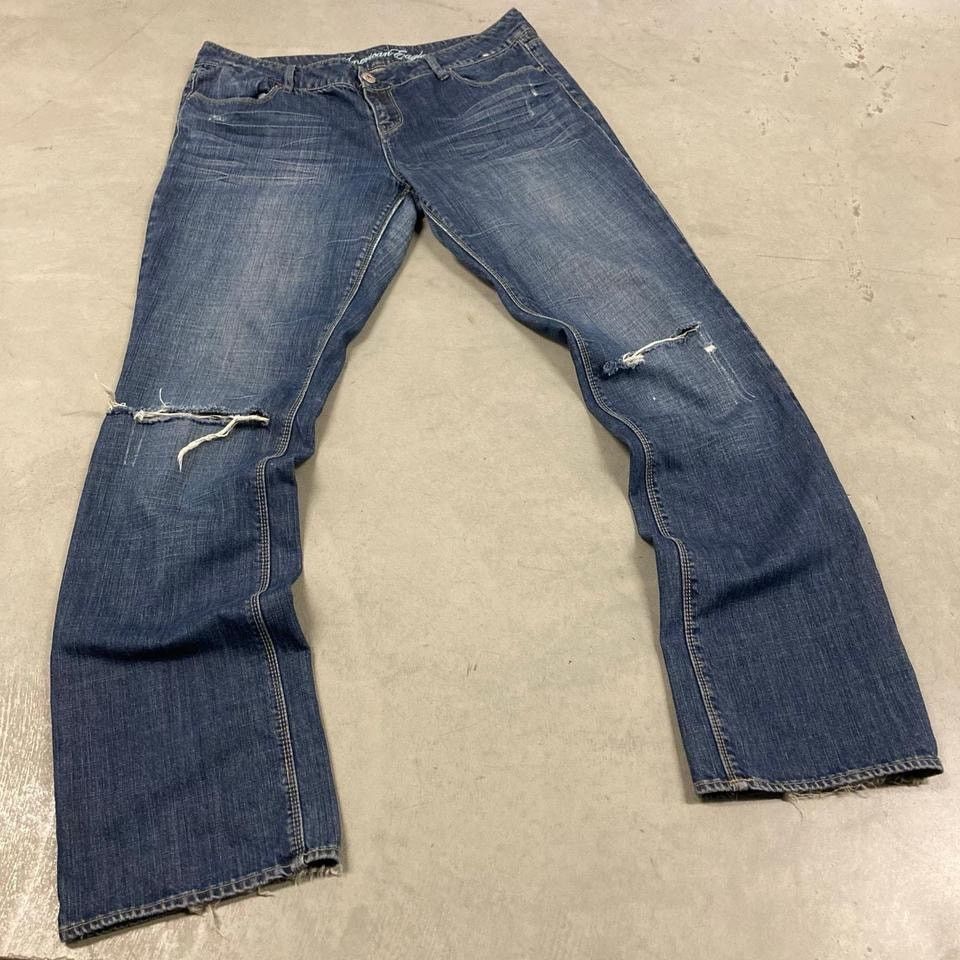 American Eagle Outfitters × Vintage y2k low rise American eagle bootcut Jeans 35x35 Size US 35 - 1 Thumbnail
