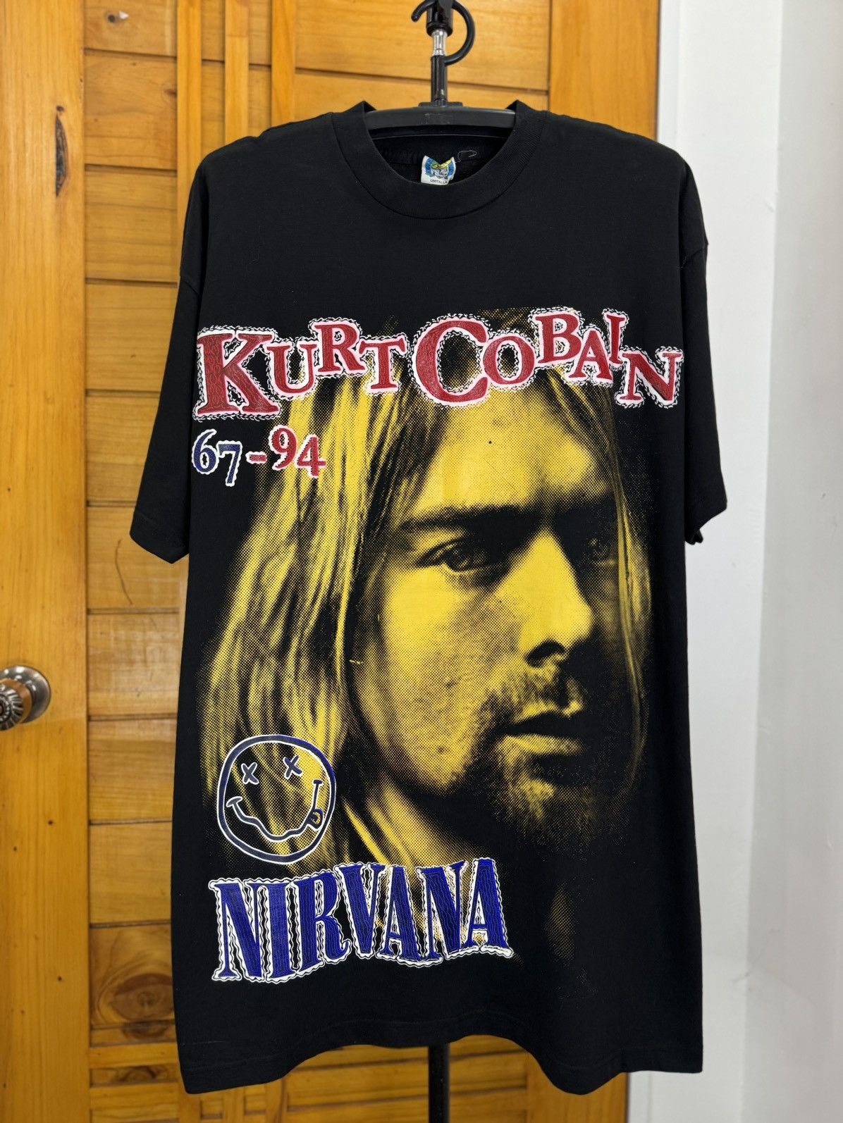 image of Vintage Kurt Cobain Shirt 90’ in Black, Men's (Size XL)