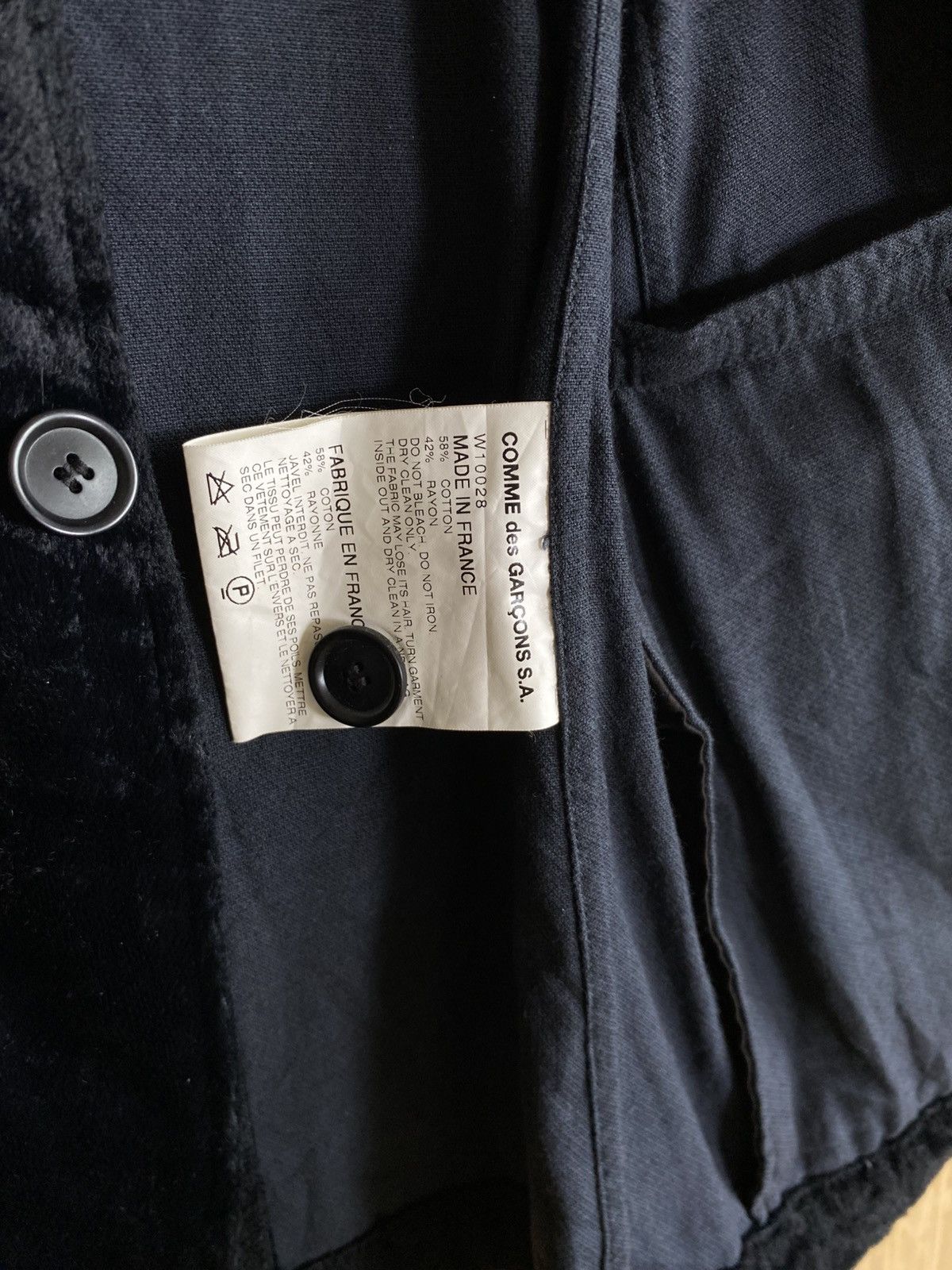 Comme des Garcons Rare Vintage Comme Des Garcons Rayon Velvet 