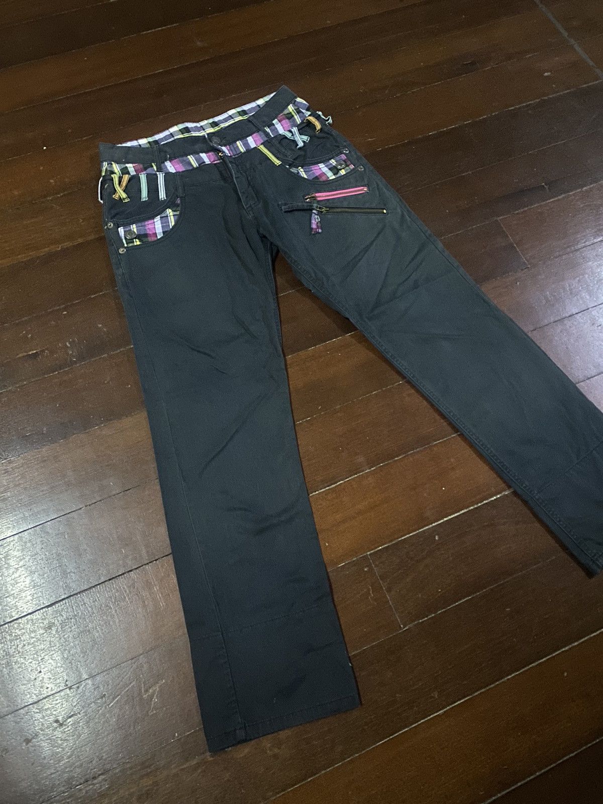 Japanese Brand Fire japanes brand double waist streetwear punks zipper Size US 34 / EU 50 - 2 Thumbnail