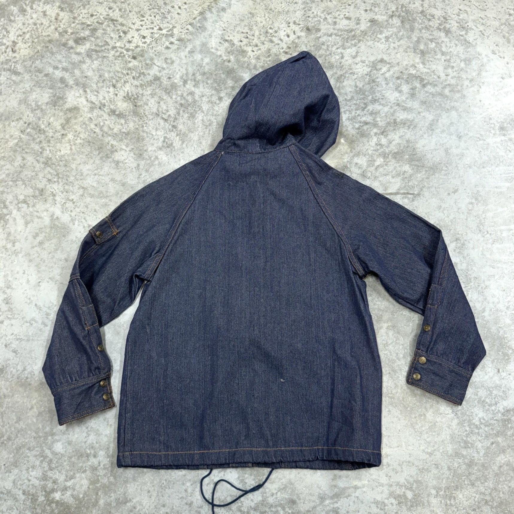 CO Vally Co Jacket Mens L Blue Hooded Denim Flannel Lined Chore Coat Workwear Size US L / EU 52-54 / 3 - 4 Thumbnail