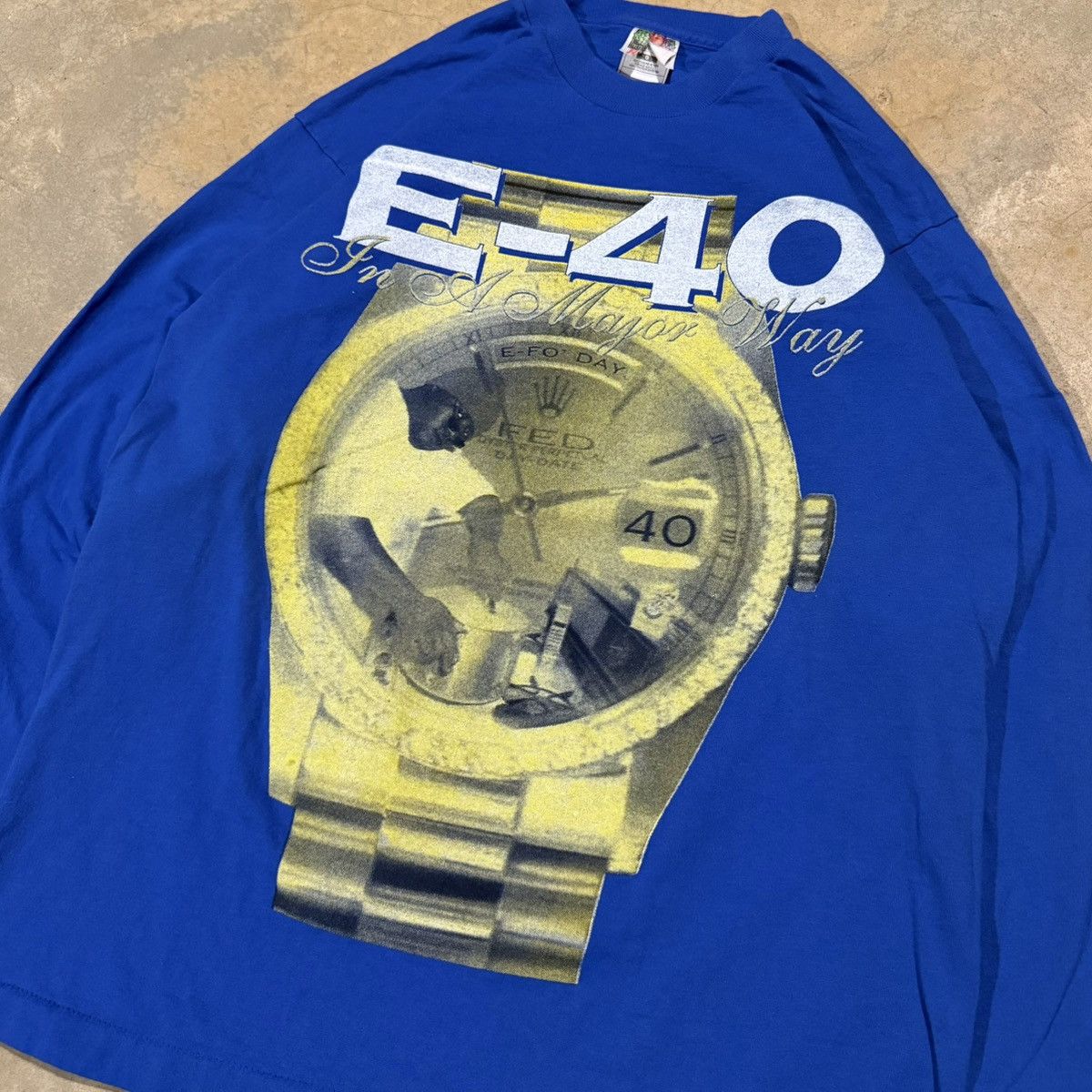 Vintage Vtg 1995 E-40 In A Major Way Rap Album Promo Tee Hip Hop Size US L / EU 52-54 / 3 - 3 Thumbnail