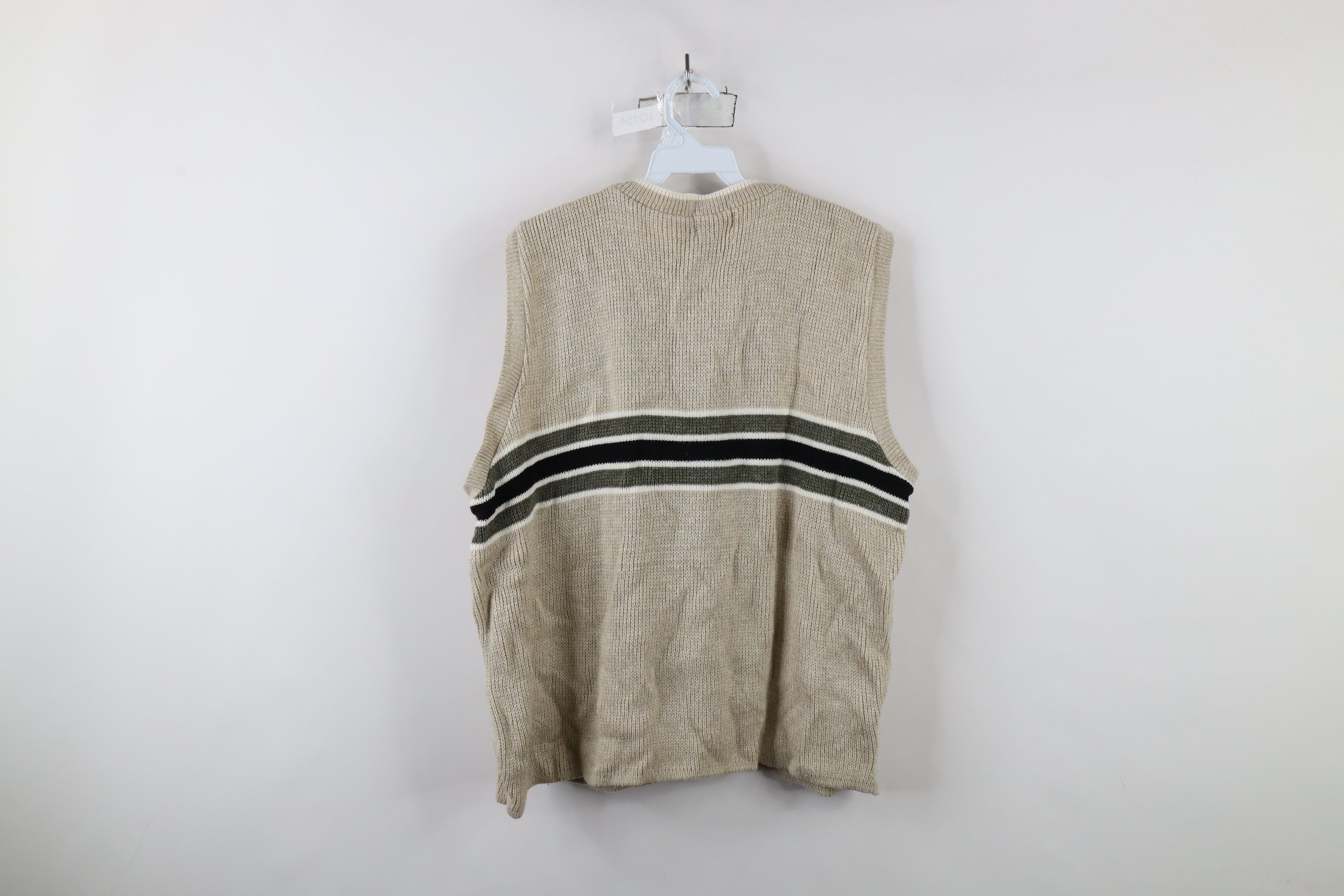 Vintage Vintage 90s Streetwear Ribbed Knit V-Neck Sweater Vest USA Size US L / EU 52-54 / 3 - 5 Thumbnail