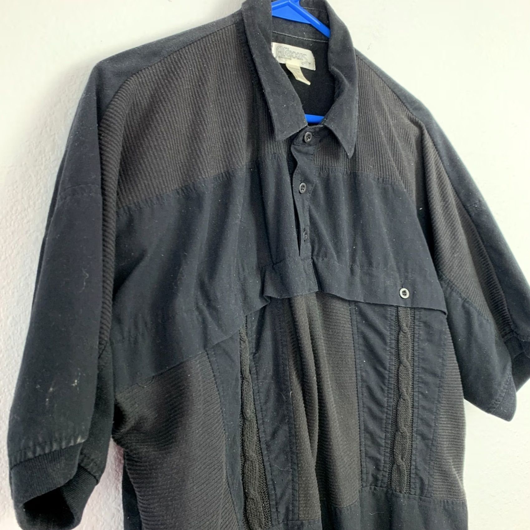 Vintage VINTAGE Alexxus Exclusive Polo Shirt Short Sleeve Mens XL Black 80s 90s Size US XL / EU 56 / 4 - 2 Thumbnail